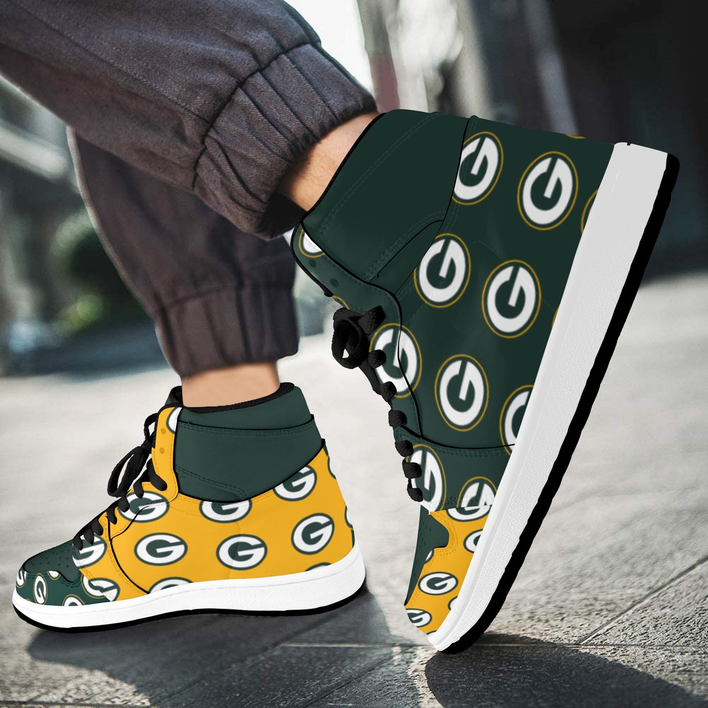 Green Bay Packers Men's High Top Sneakers