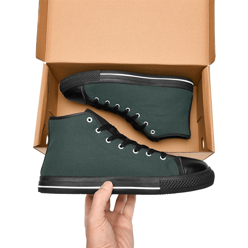 Green Men's High Top Shoes