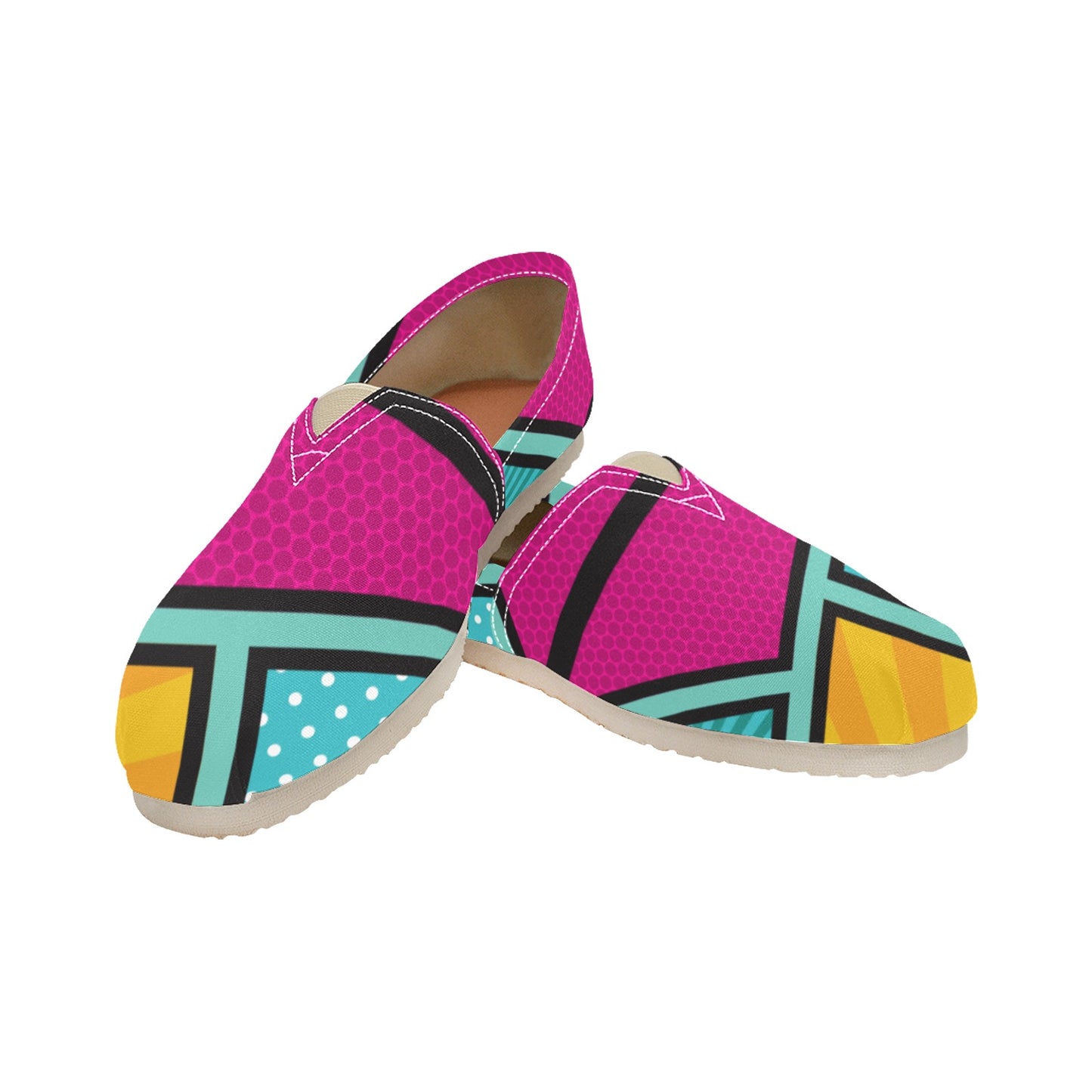 Geo Colorful Women's Classic Canvas Slip-On