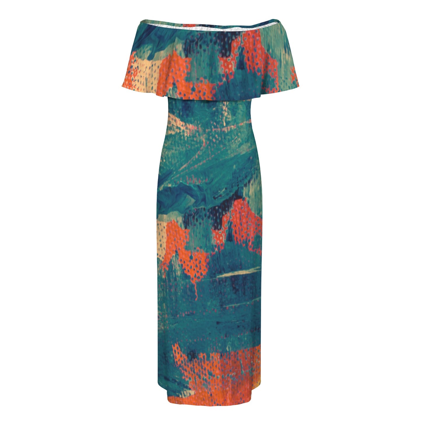 Fire Greenish Women's Off Shoulder Dress