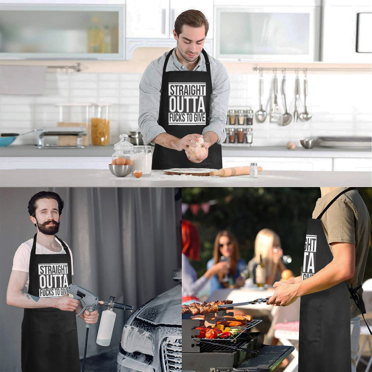 Straight Outta Fs Waterproof Apron for Men