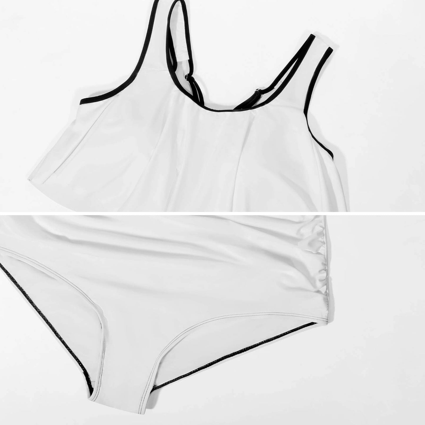Pastel Marble Two-piece Swimsuit- Plus Size