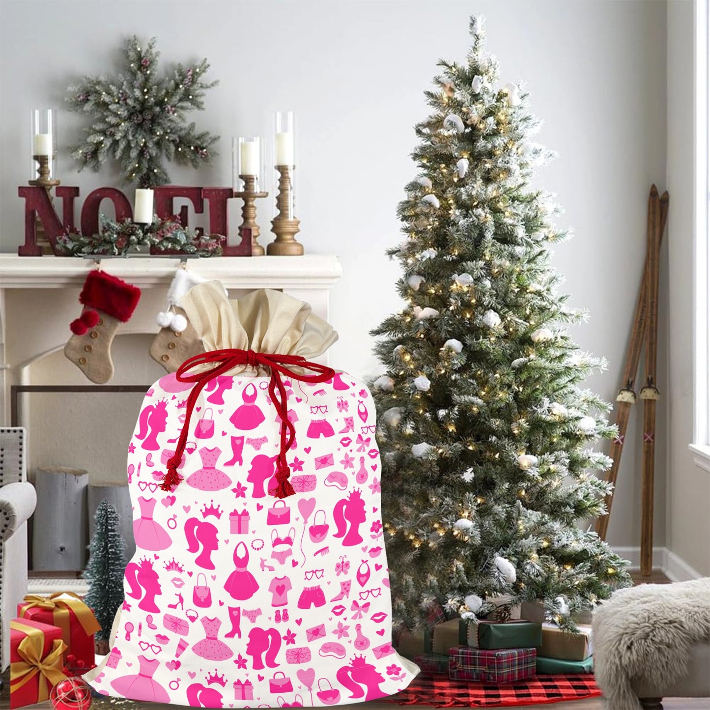 Barbie Santa Claus Drawstring Bag 21"x32"