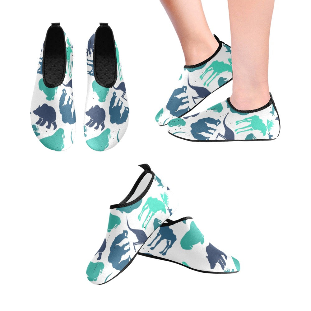 Blue Animals Kids' Slip-On Water Shoes