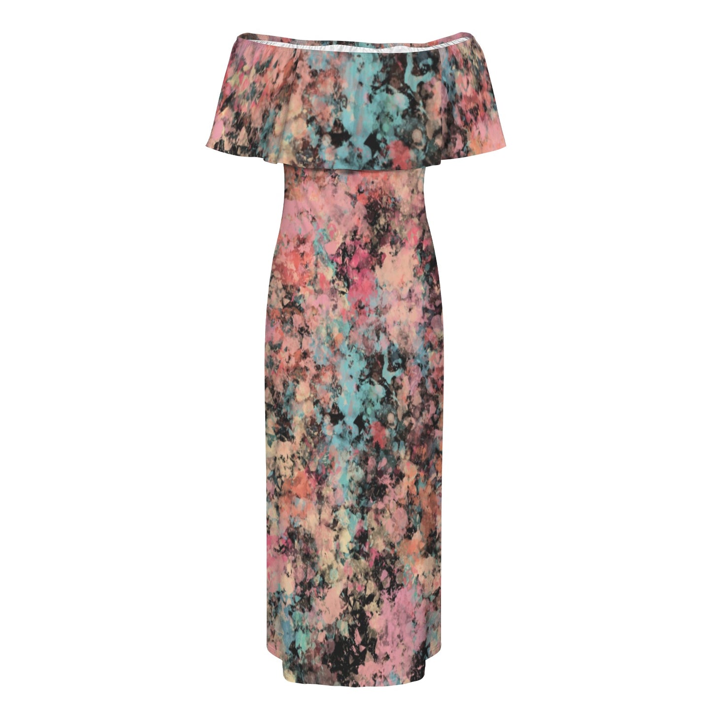 Peach Granite Women's Off Shoulder Dress