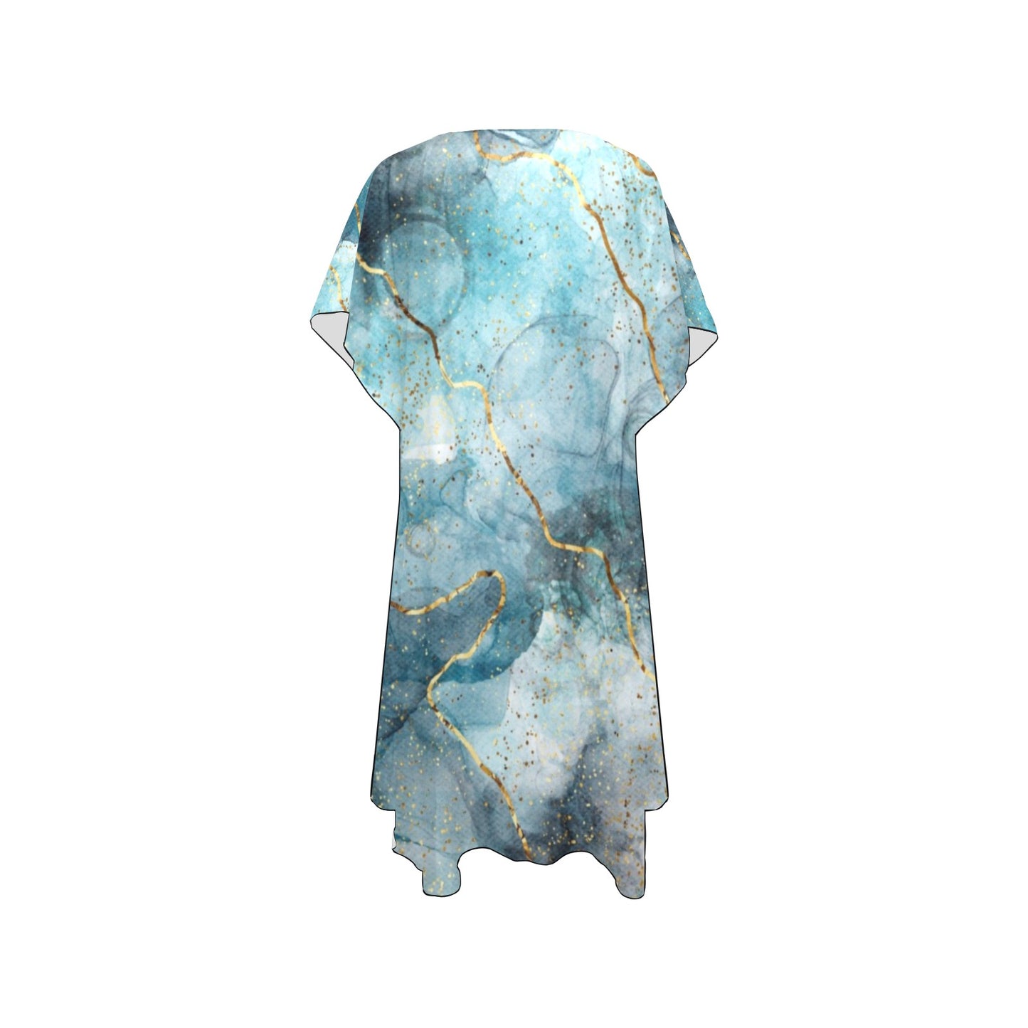 Teal Marble Chiffon Cover Ups
