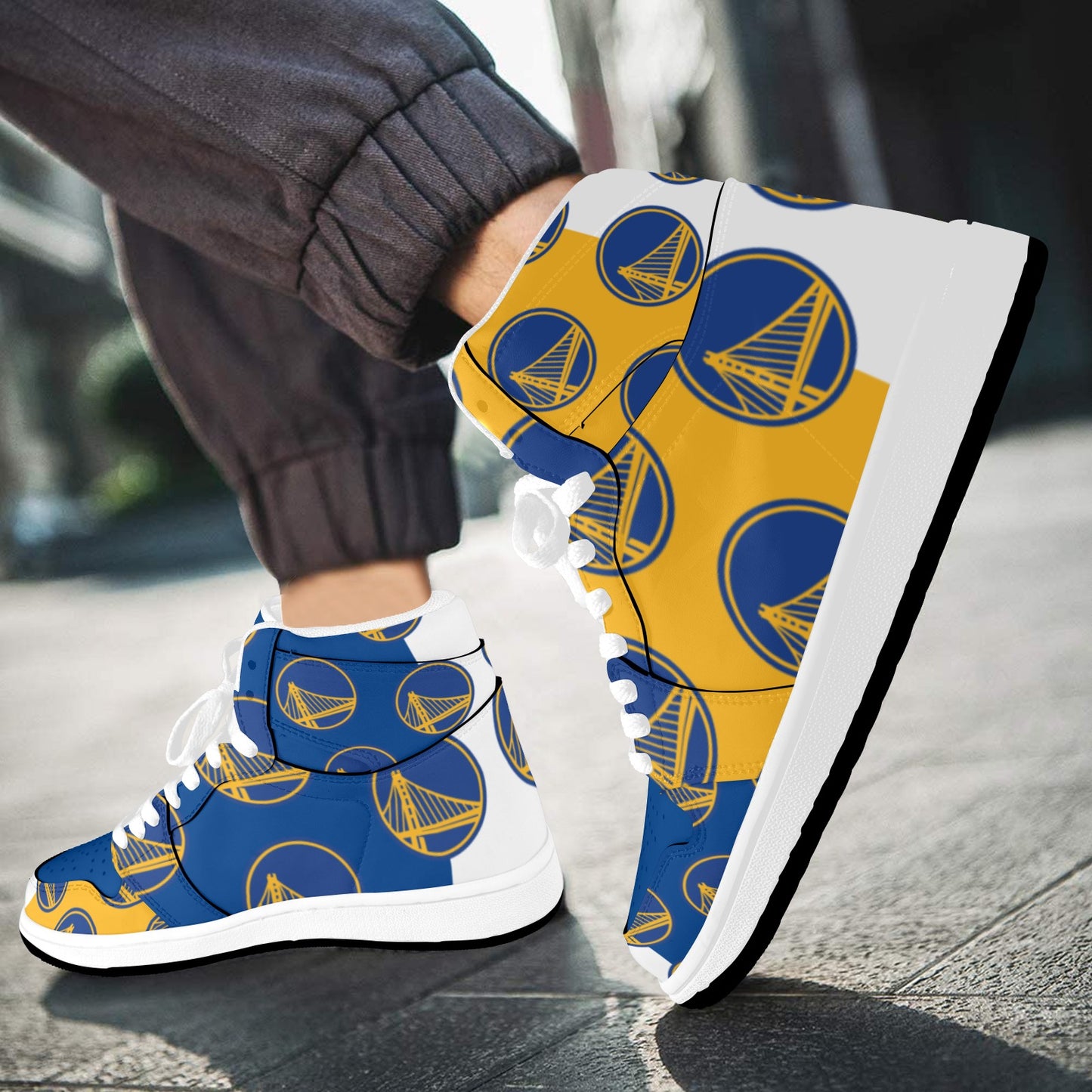 Golden State Warriors Men's High Top Sneakers