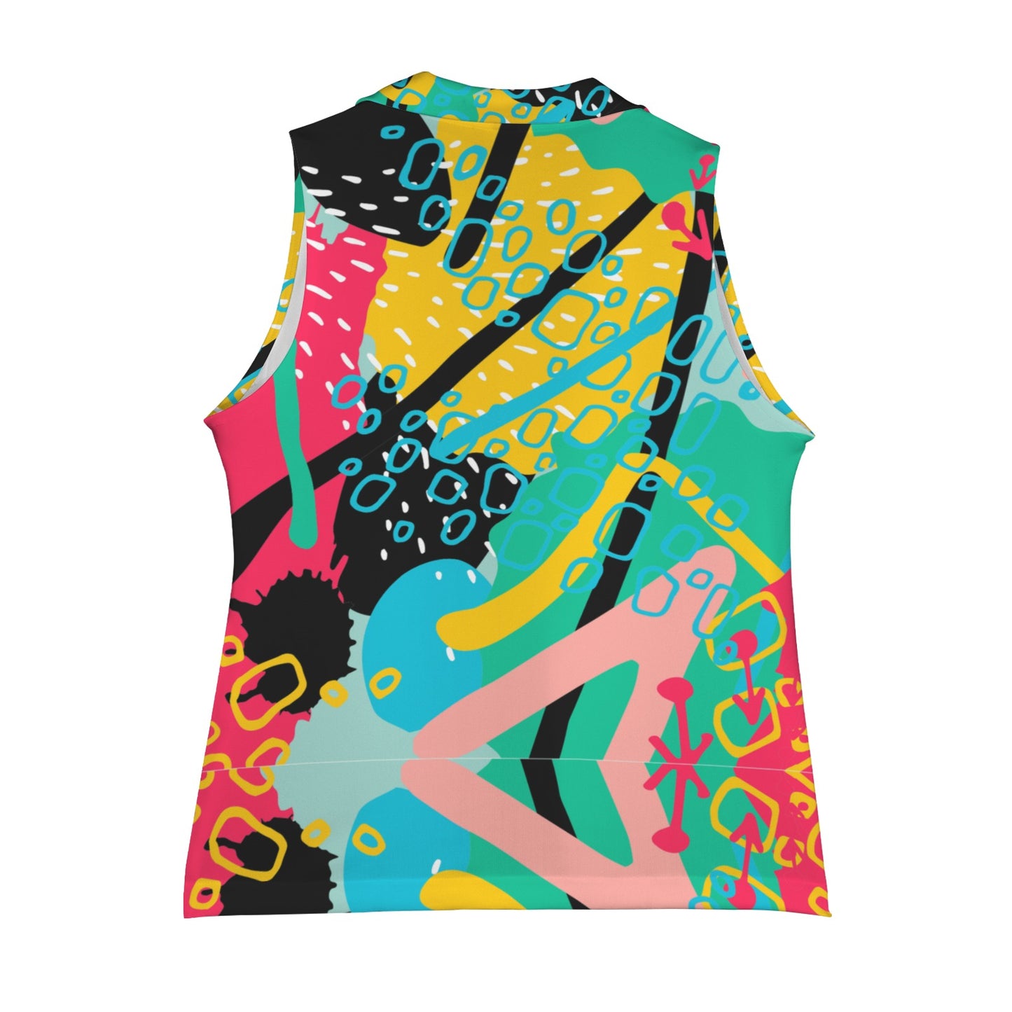 Colorful Water Flow Women's Sleeveless Blazer