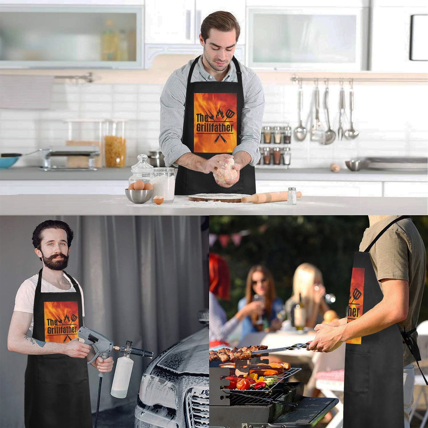 The Grill Father Waterproof Apron for Men