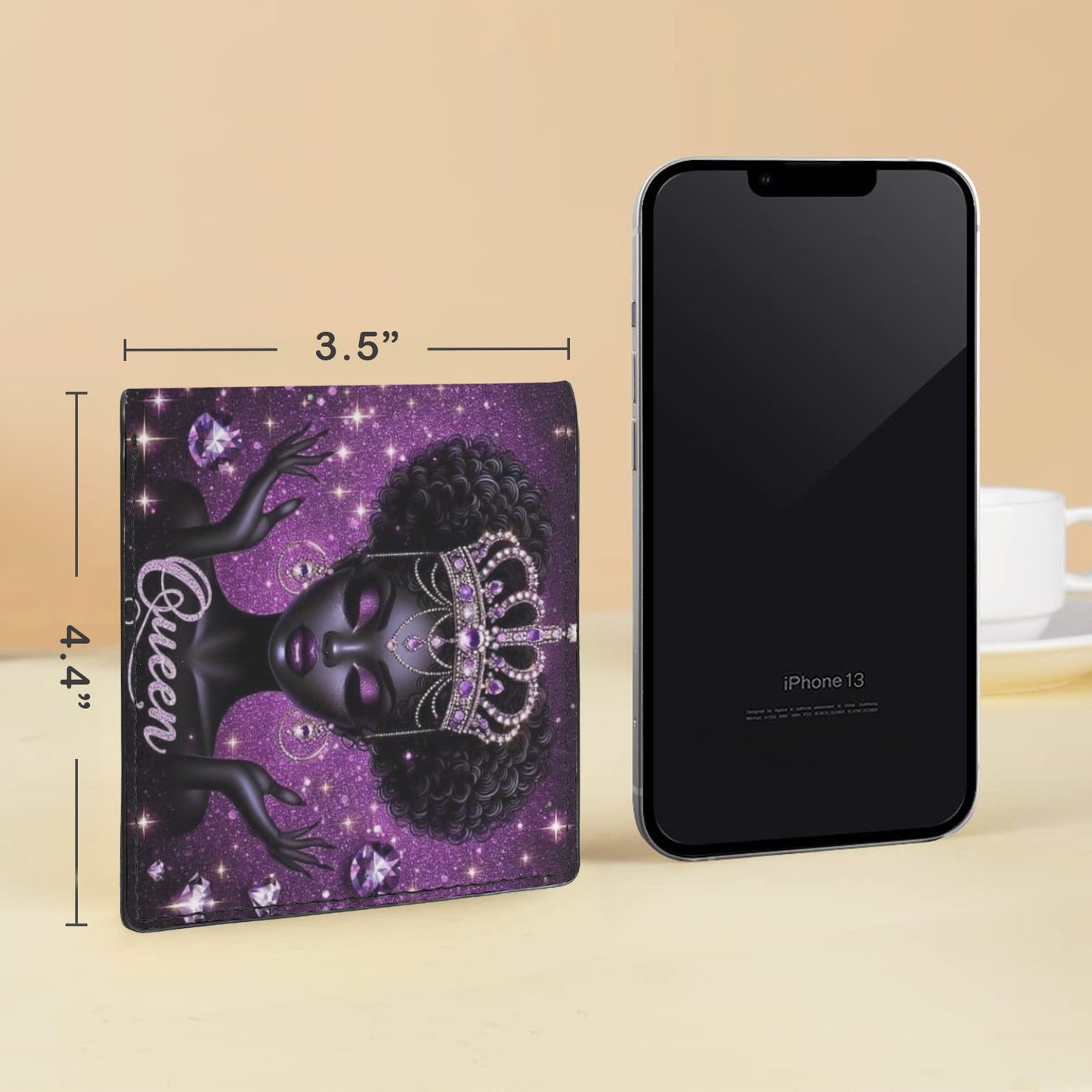 Purple Queen Diva Bifold Wallet with Multi Slots