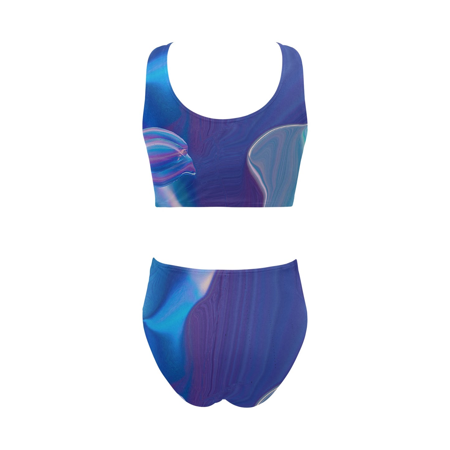 Blue Aura Chest Bow Tie Bikini Swimsuit
