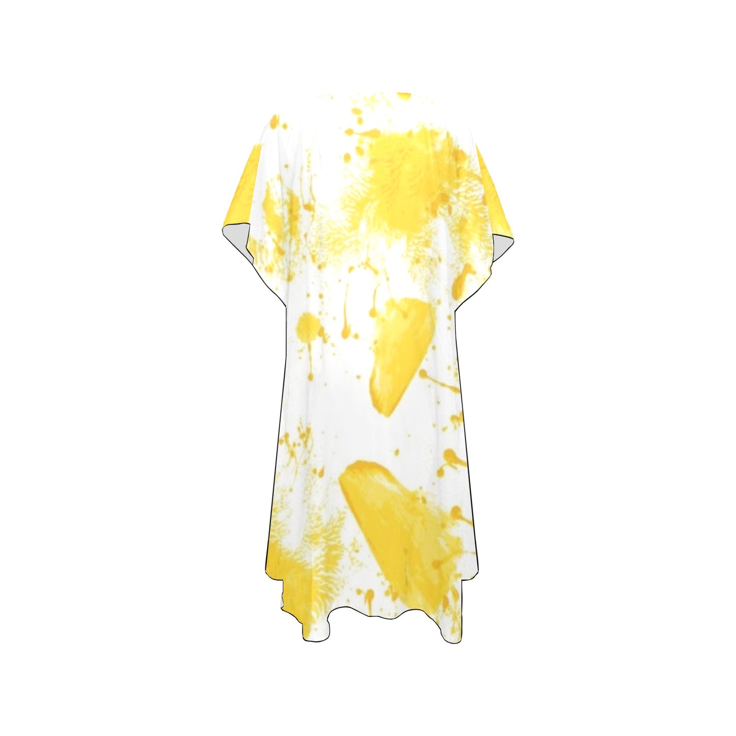 Yellow Splatter Chiffon Cover Up