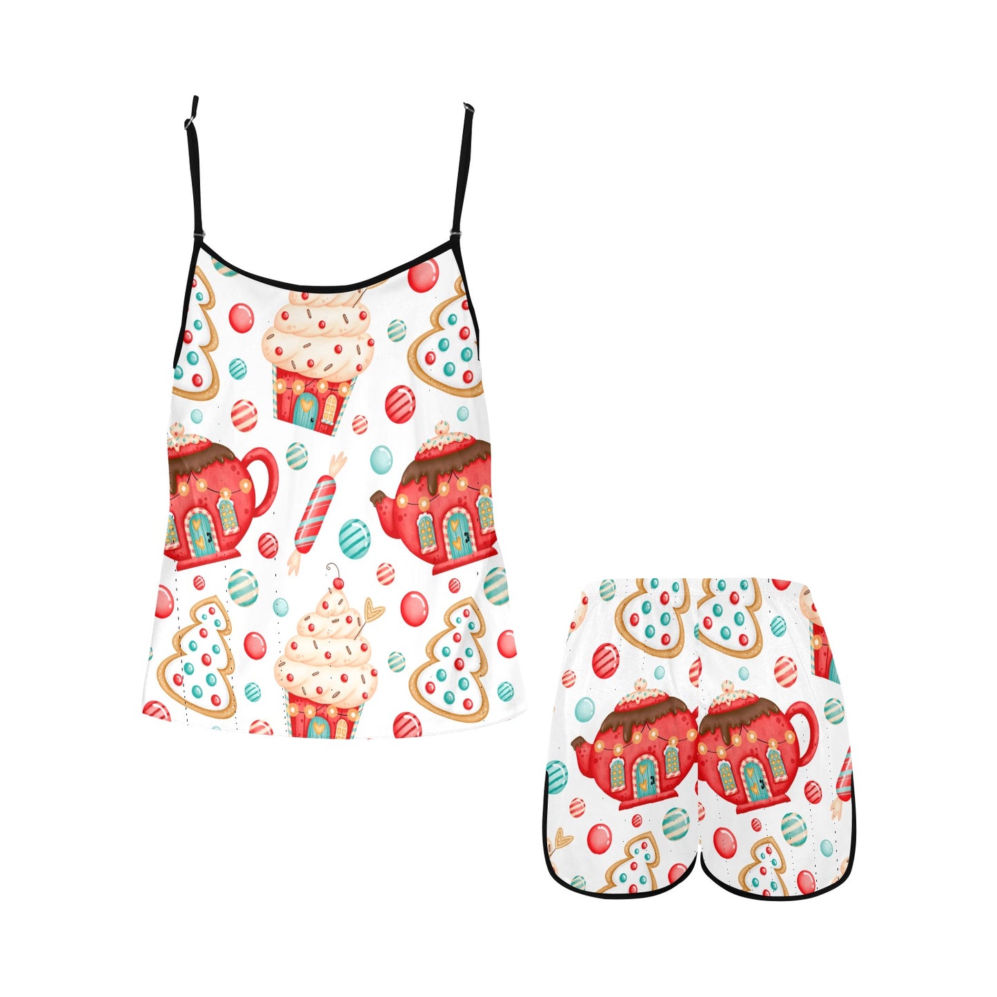 Sweets and Treats Women's Spaghetti Strap Pajama Set