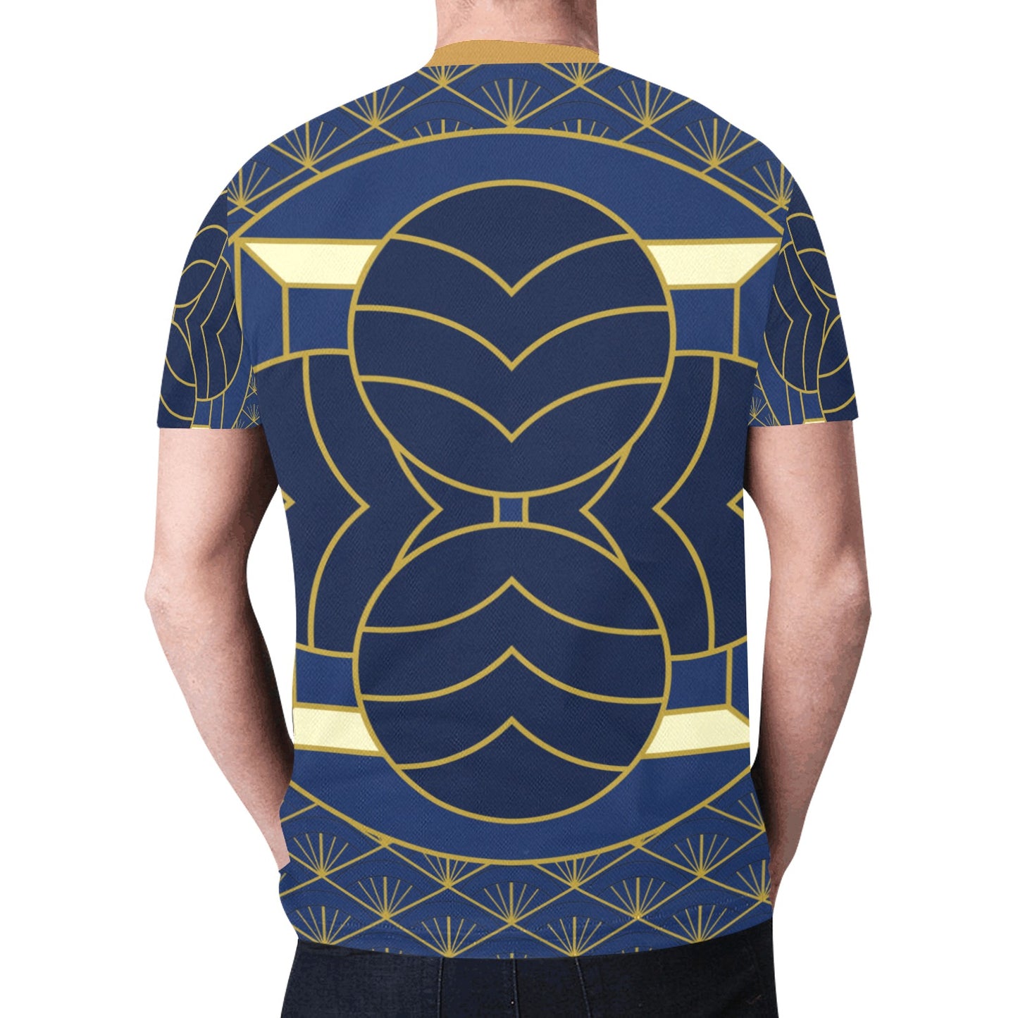 Navy Cut T-shirt- Men
