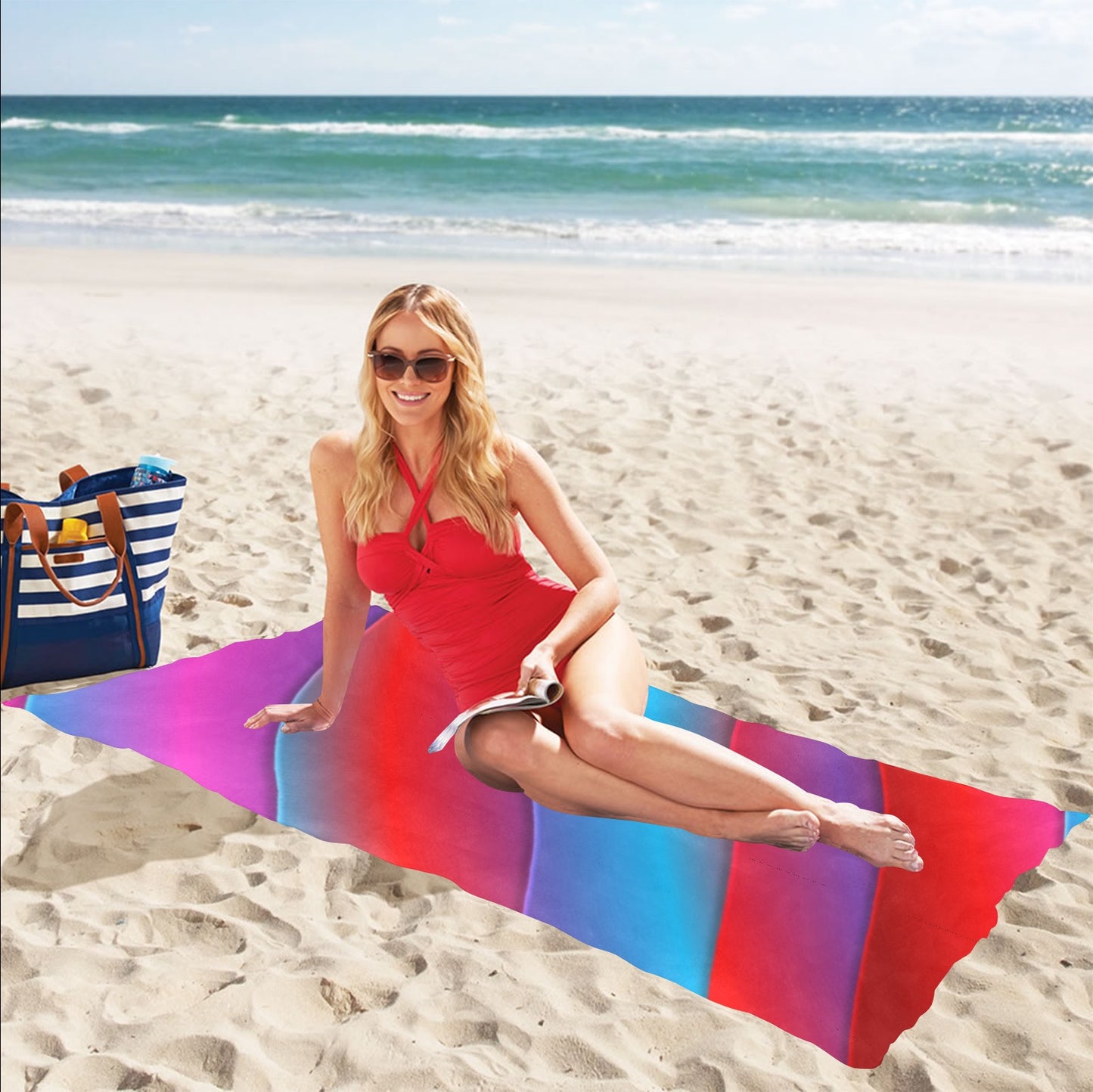 Red Brite Beach Towel 32"x 71"