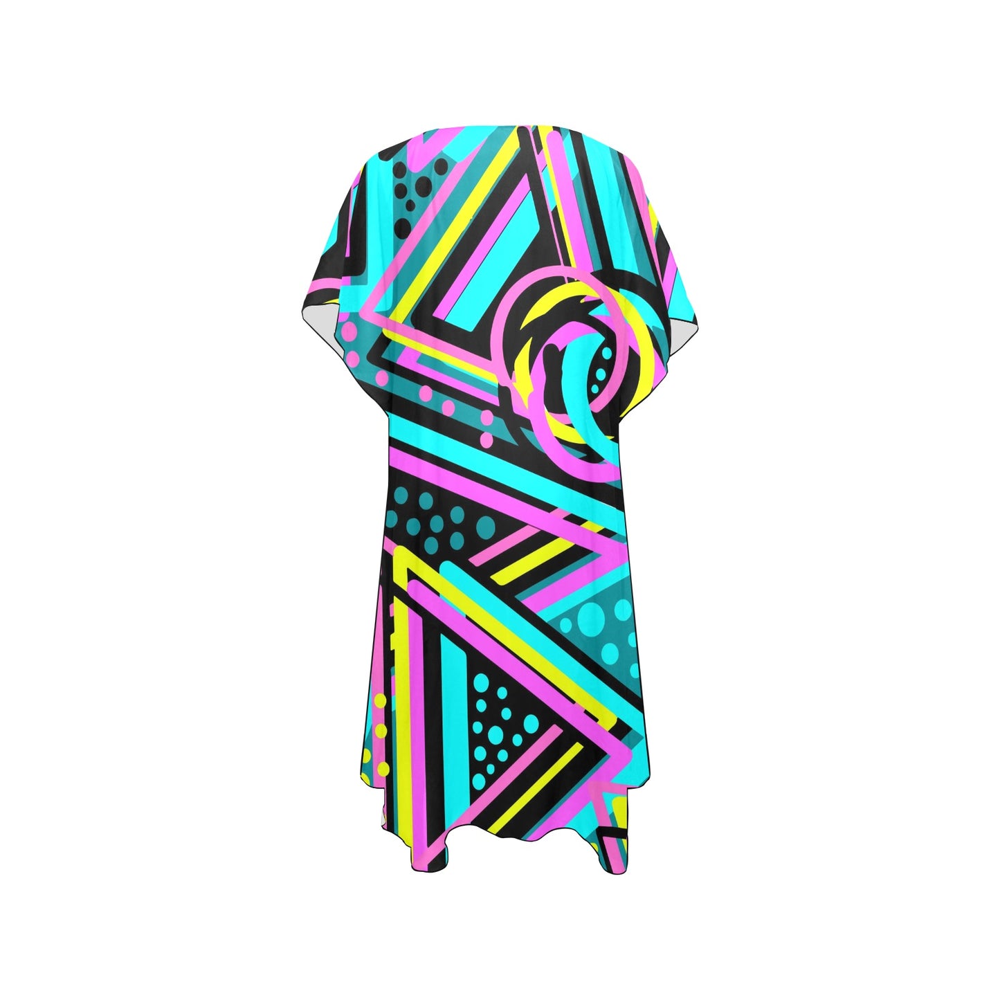 Colorful Geometric Chiffon Cover Up