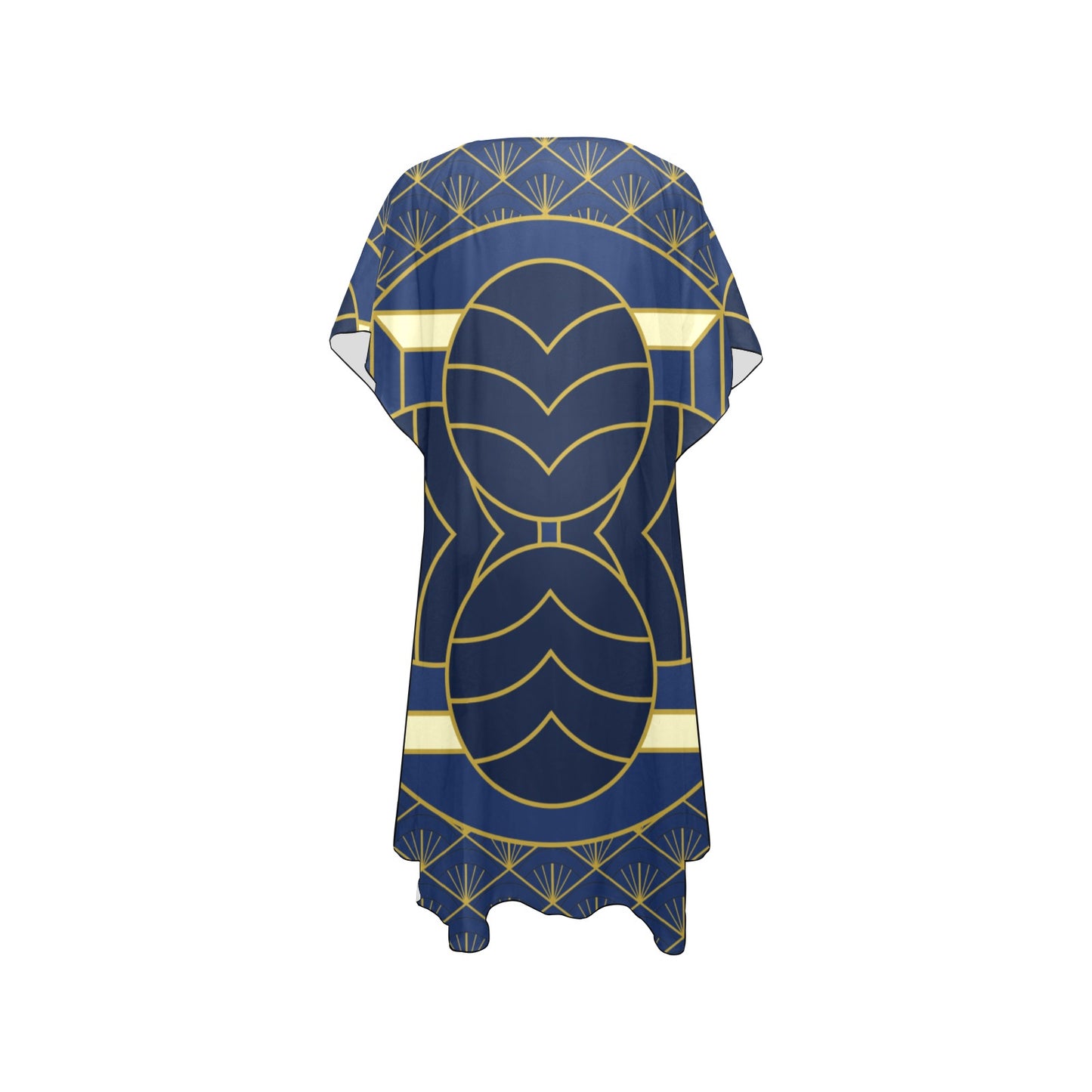 Navy Cute Chiffon Cover Up