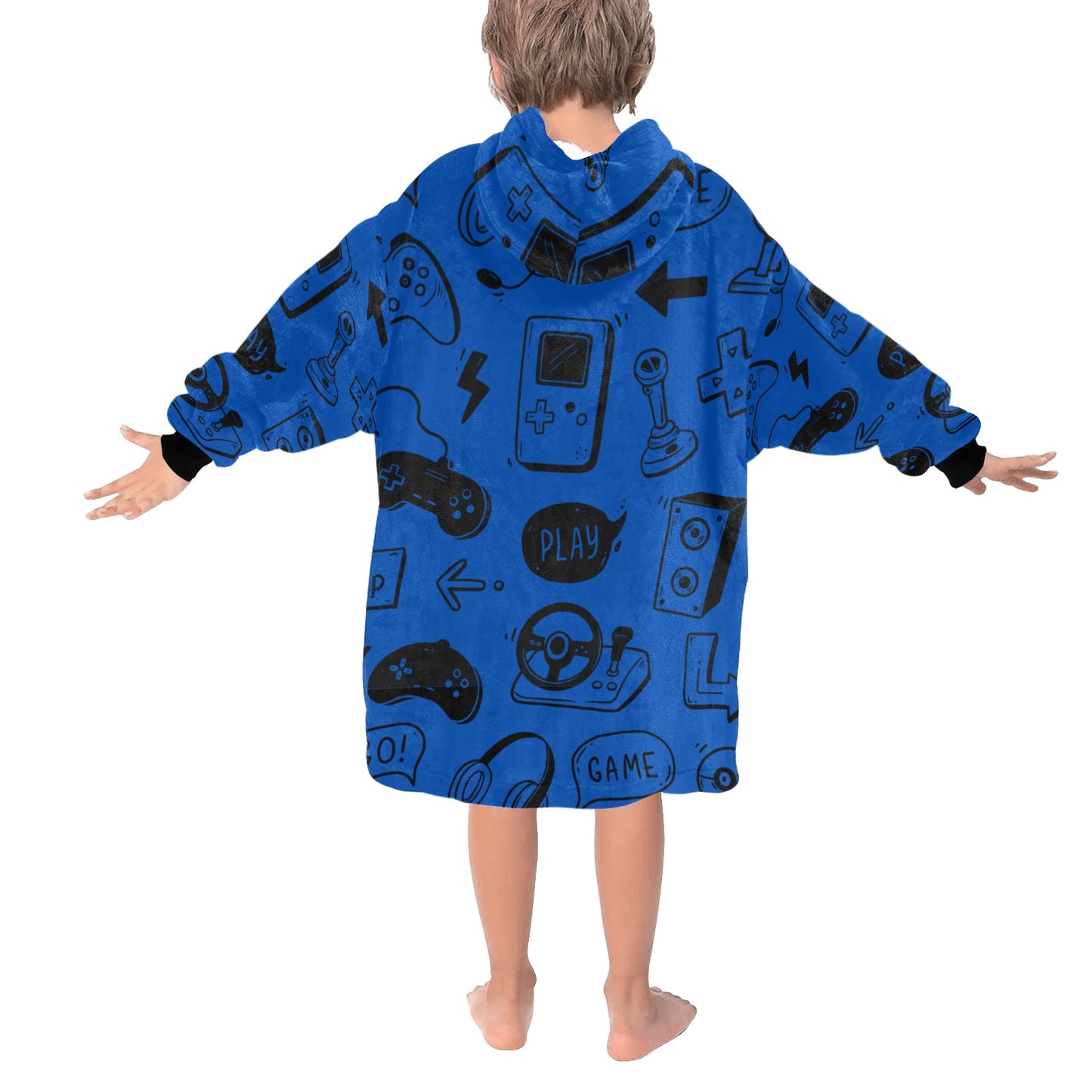 Gamer Blanket Hoodie for Kids