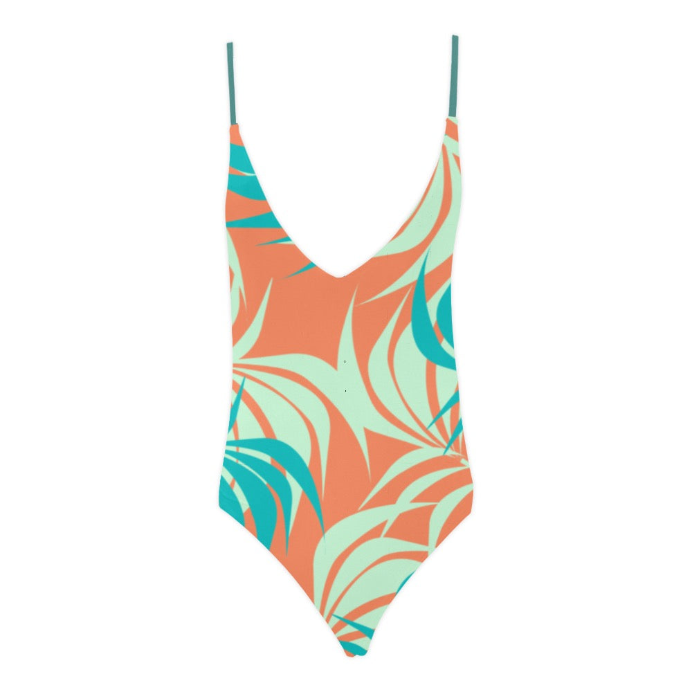 Waikiki Sexy Lace Backless One-Piece Swimsuit
