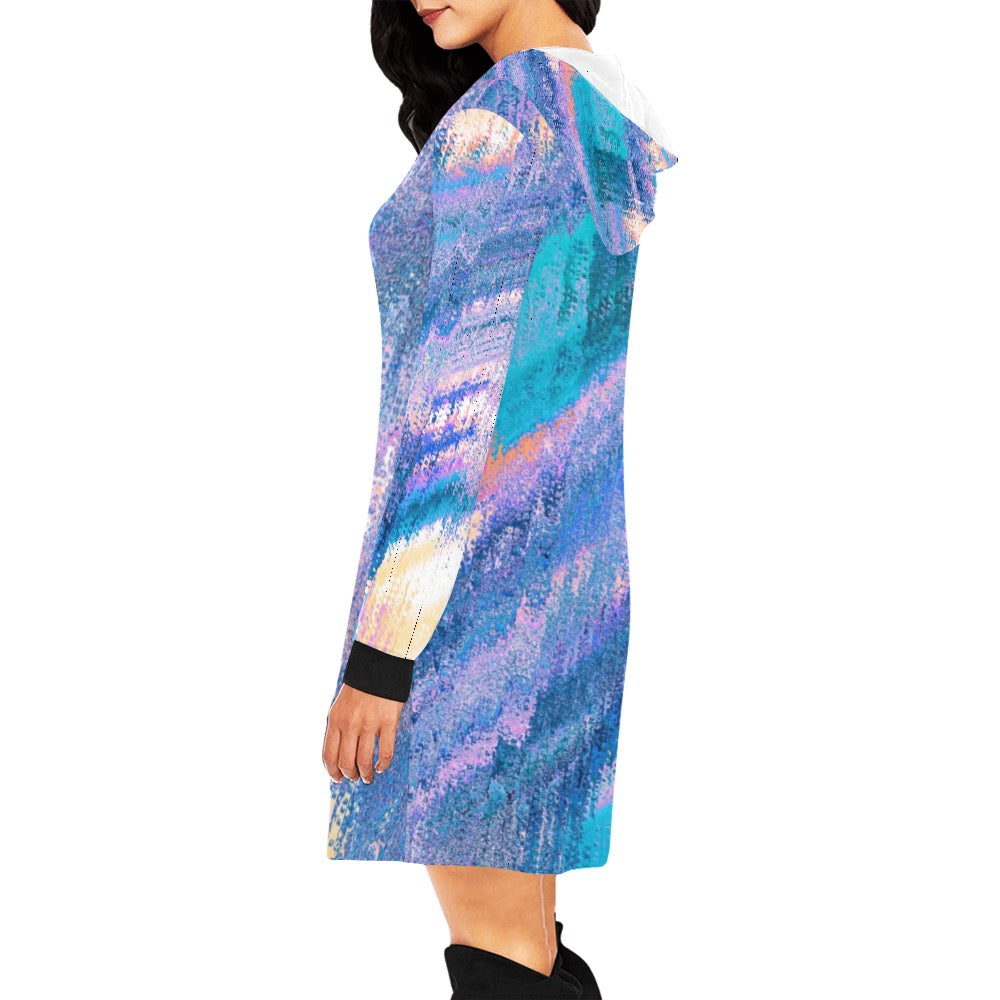 Pastel Blends Hoodie Mini Dress