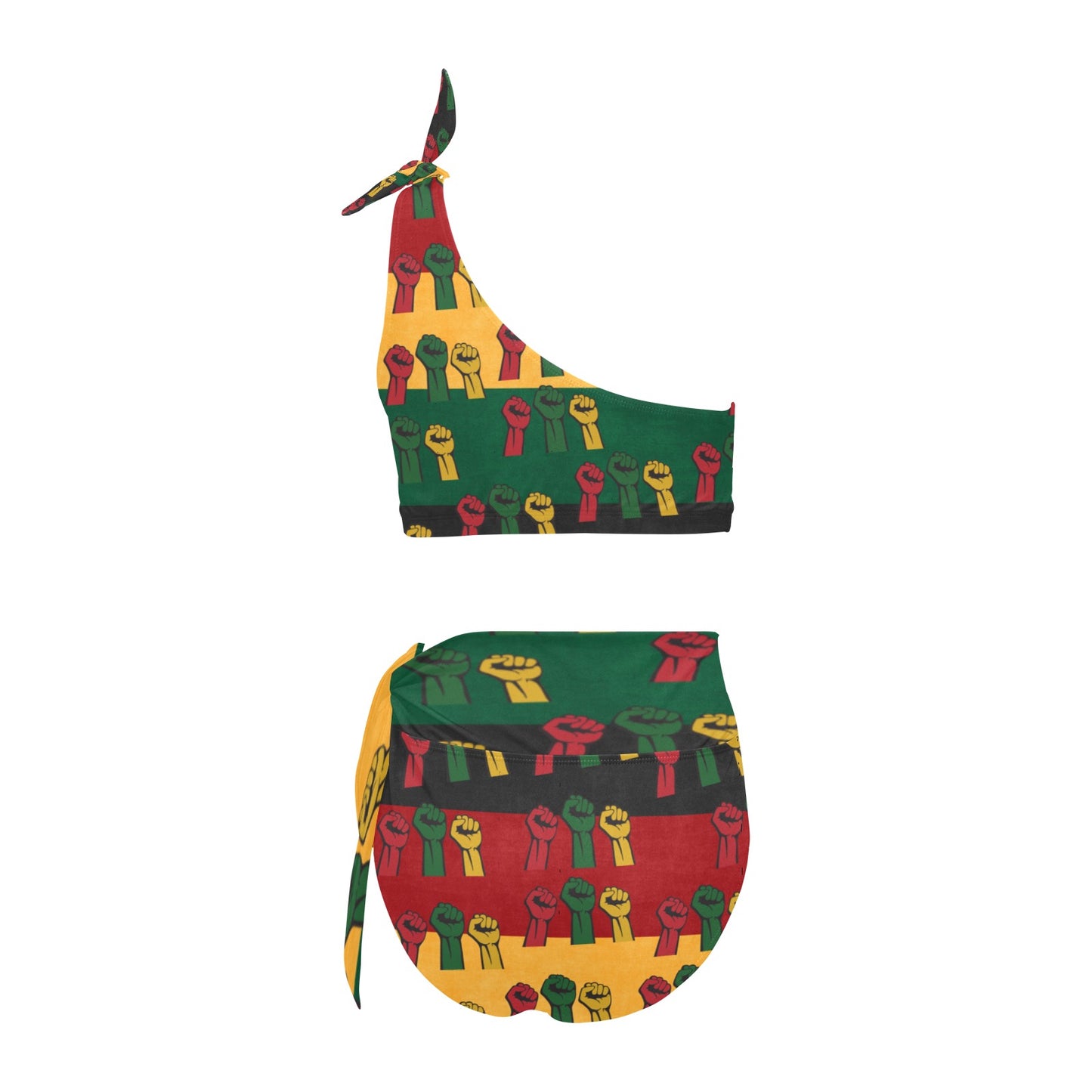 Fist Of Unity One Shoulder Bikini Set