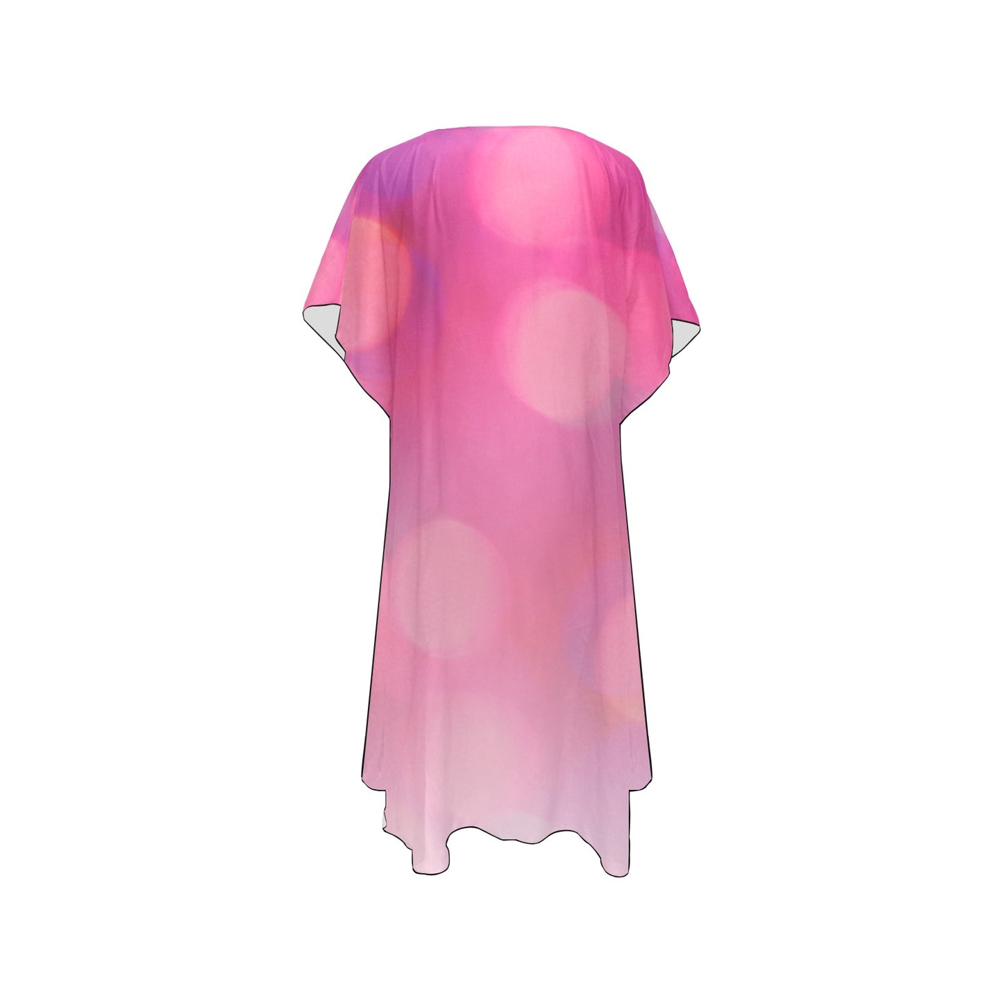 Pink Circles Chiffon Cover Up