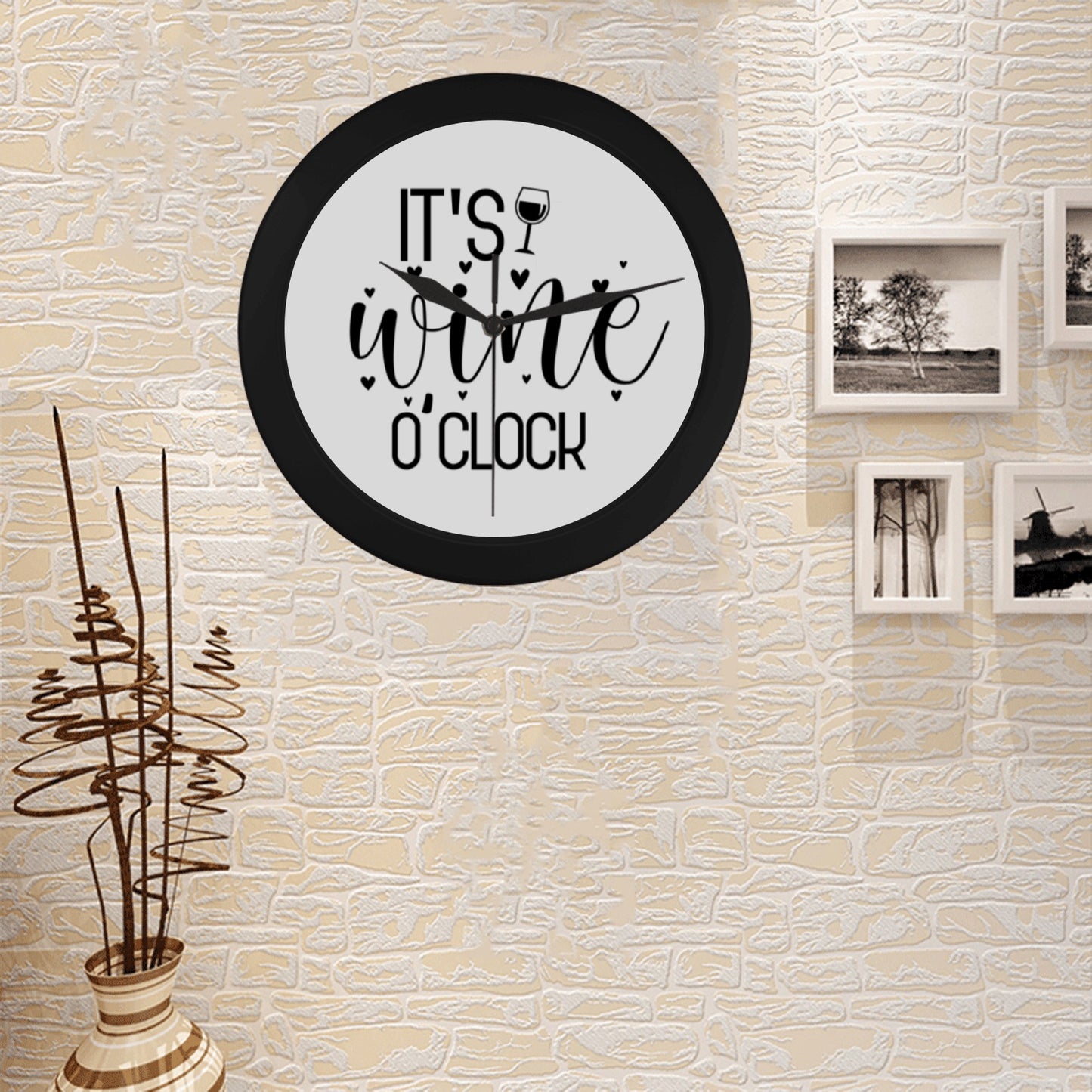 Wine O’Clock Circular Wall clock
