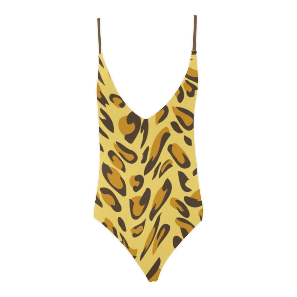 Chee Jungle Sexy Lace Backless One-Piece Swimsuit