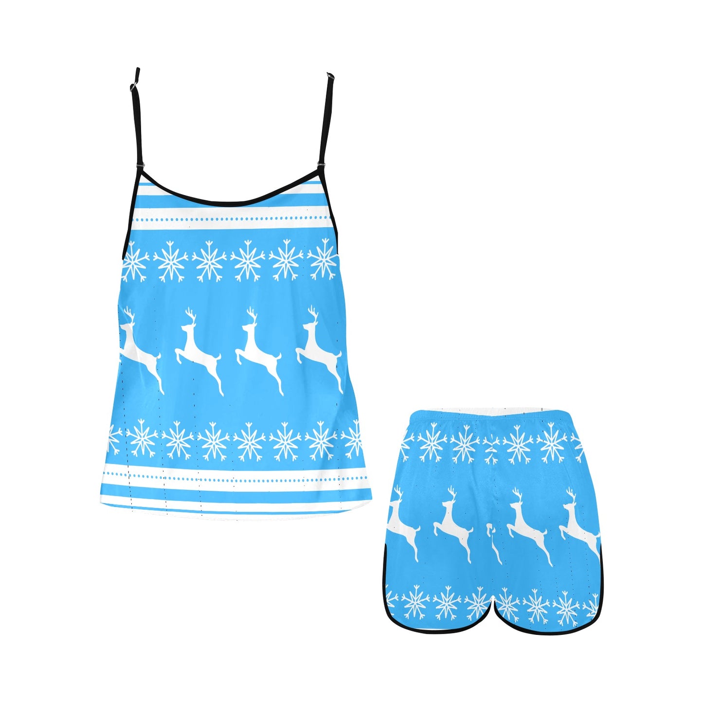 Deers In The Snow Women's Spaghetti Strap Pajama Set