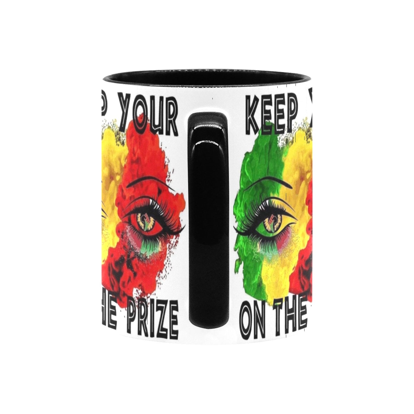 Keep Your Eyes On The Prize Custom Inner Color Mug (11oz)
