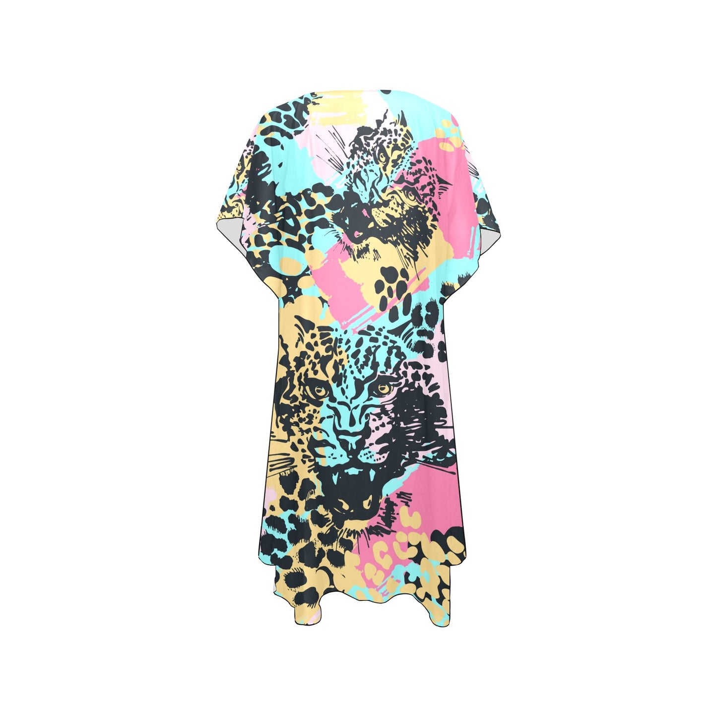 Abstract Leopard Chiffon Cover Up