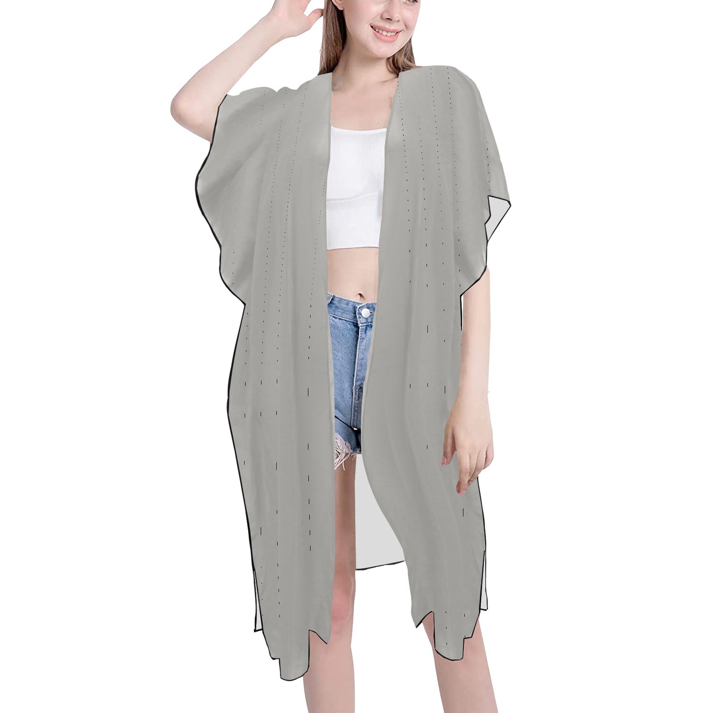 Grey Chiffon Cover Ups