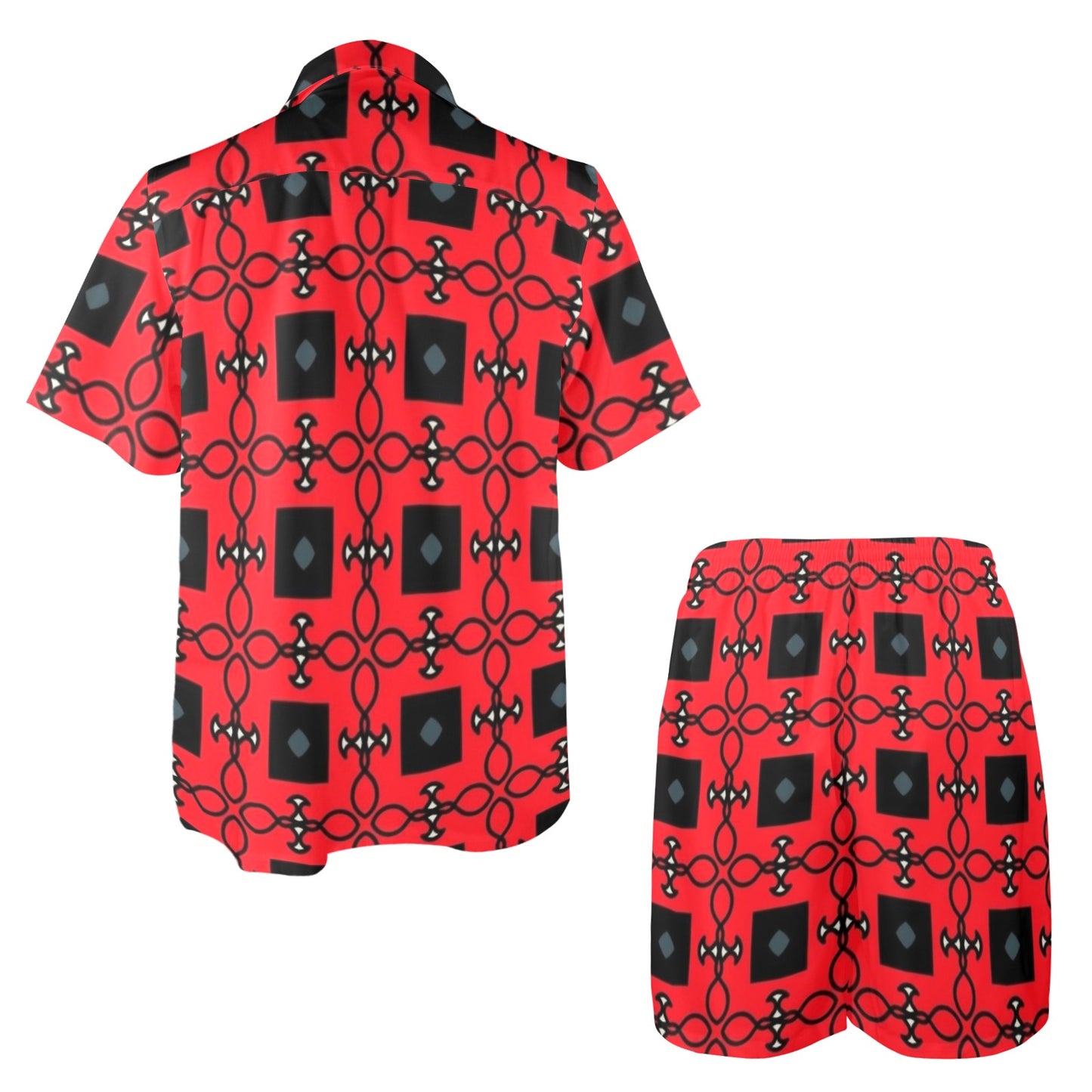 Red Fashion Men's Shirt Outfit