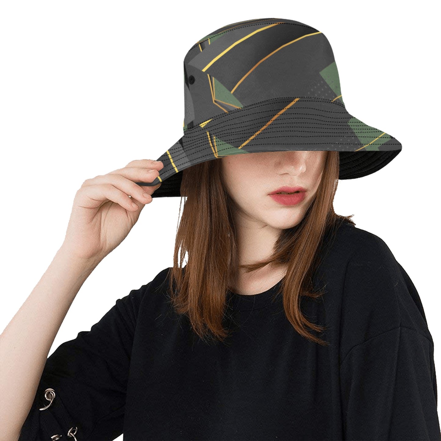 Green Abstract Unisex Summer Bucket Hat