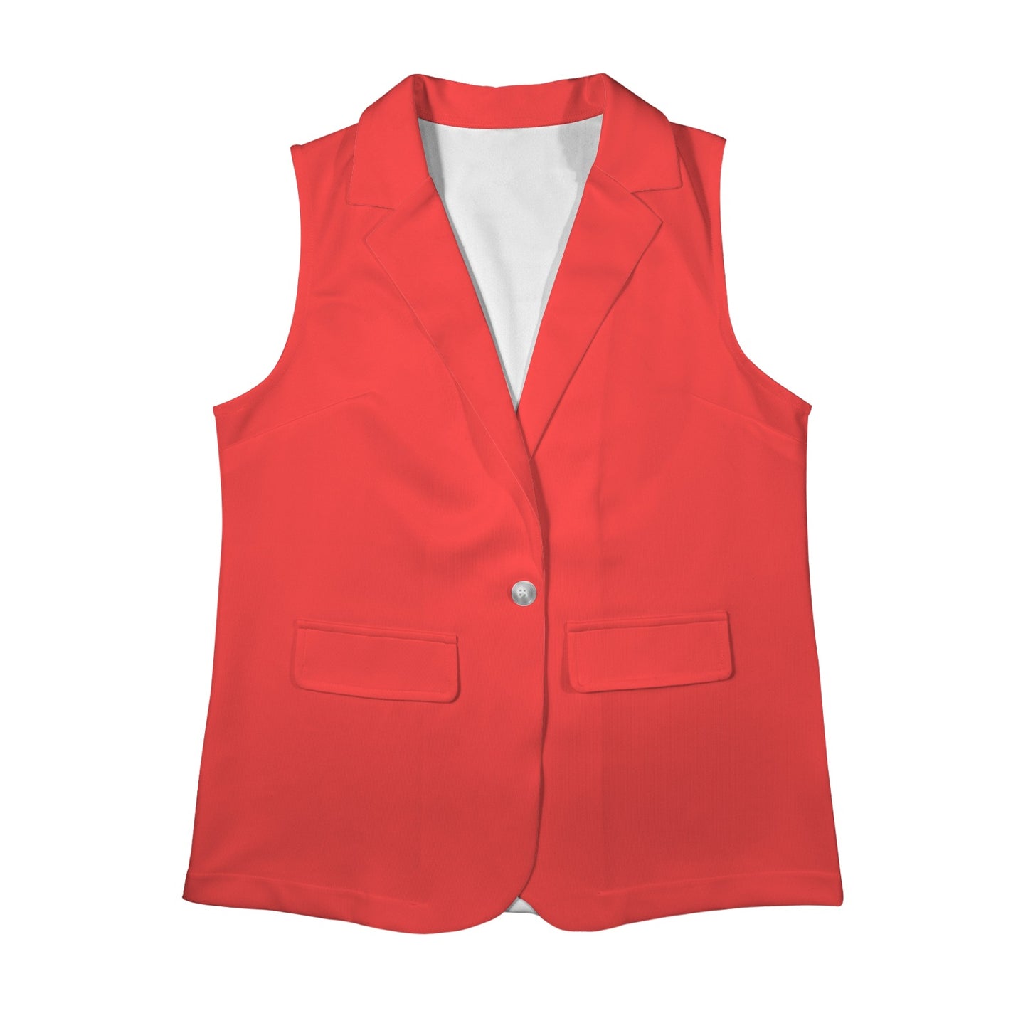 Red Women's Sleeveless Blazer