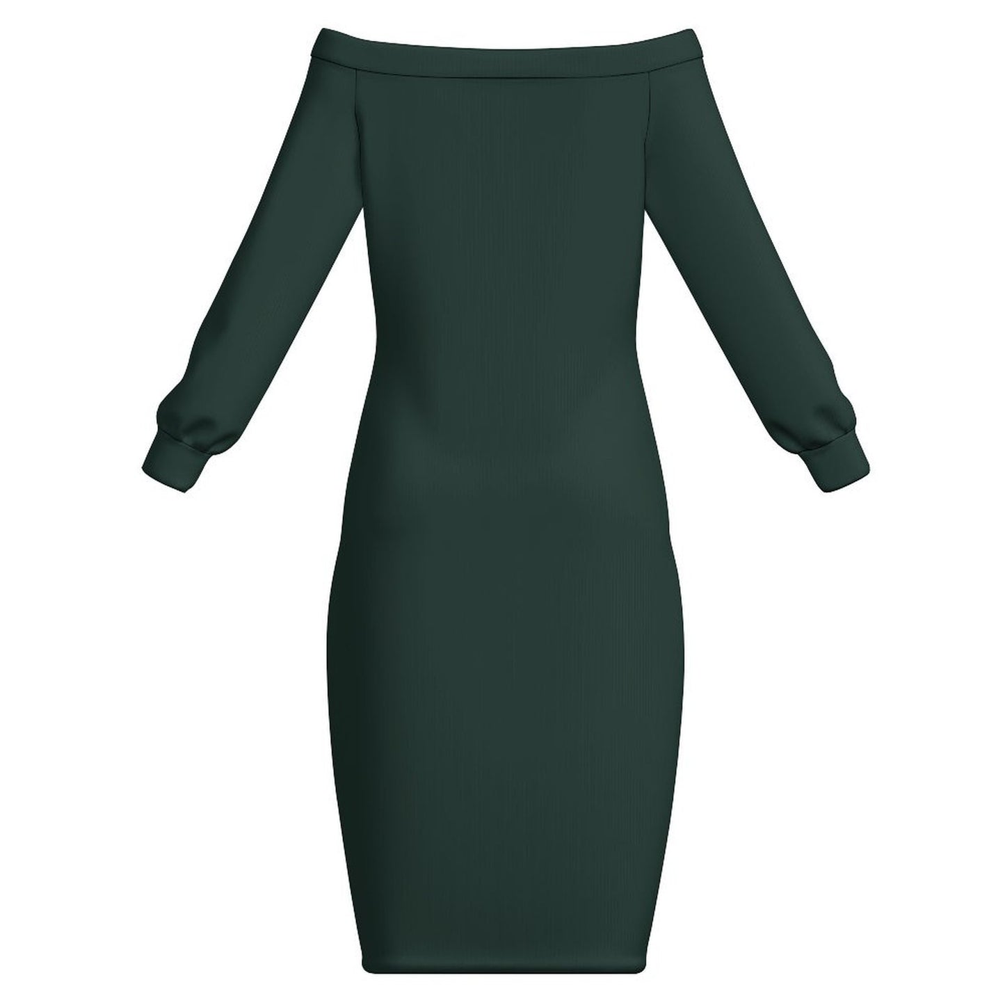 Green Bay Green Off-the-Shoulder Long Sleeve Dress