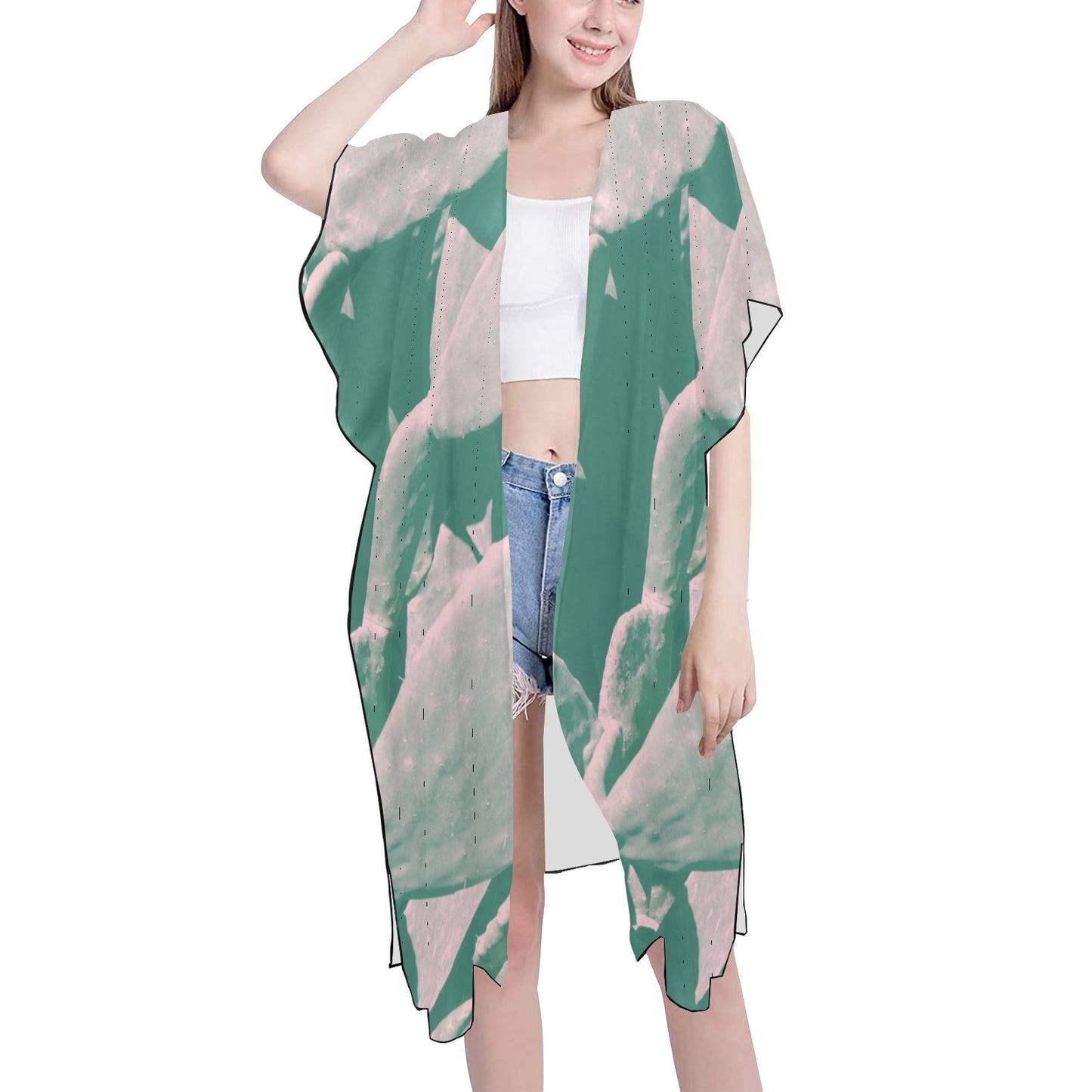 Green Paste Chiffon Cover Ups