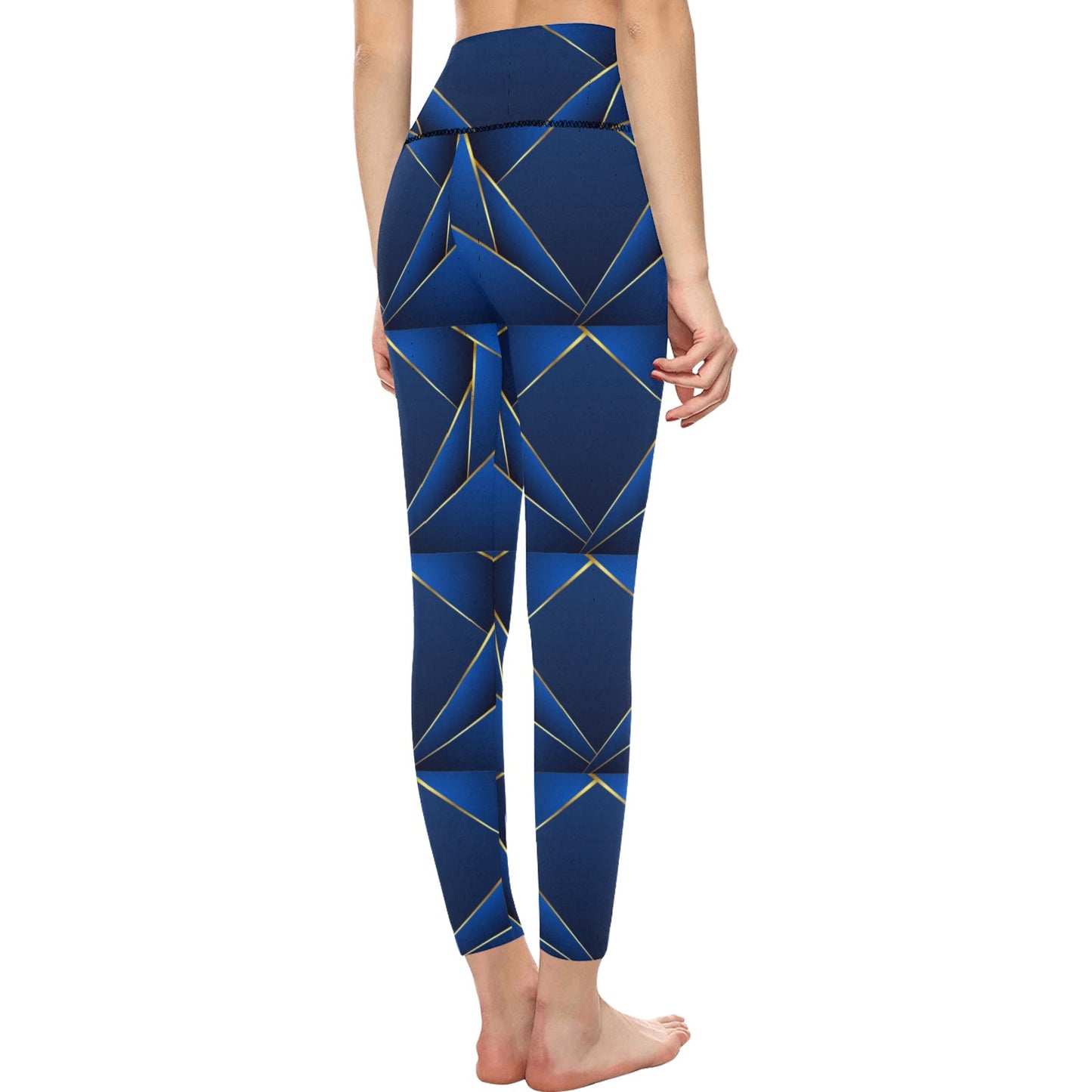 Blue Diamond High-Waisted Leggings