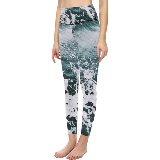 Ocean Breeze High-Waisted Leggings