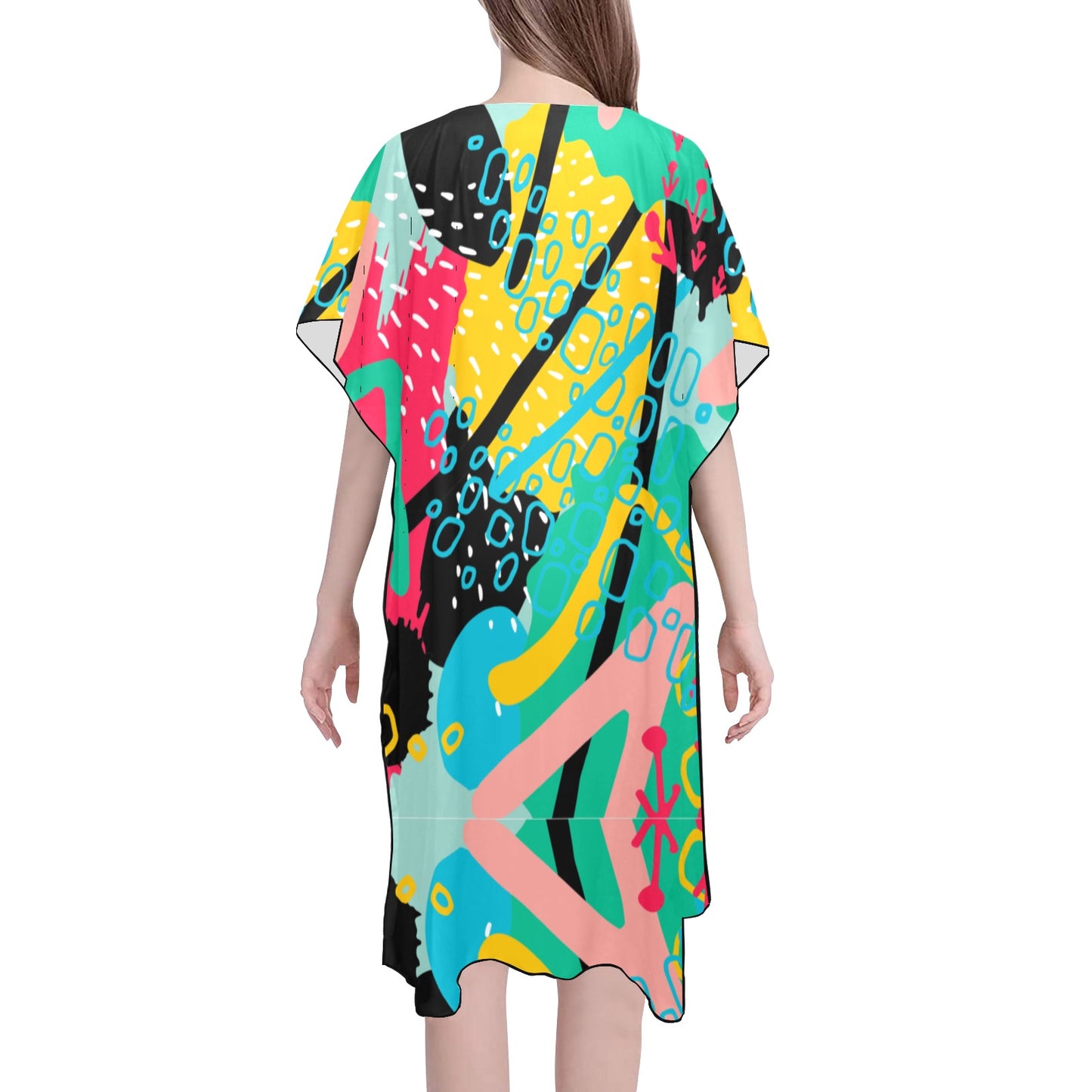 Colorful water flow Chiffon Cover Ups