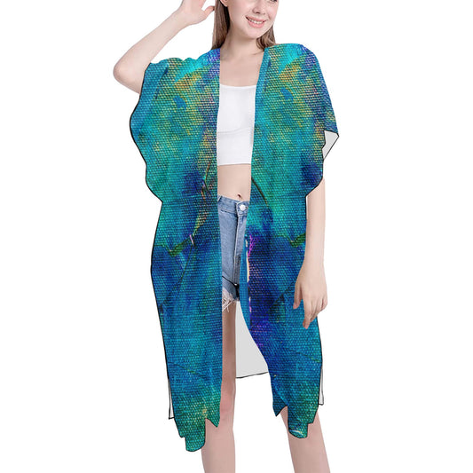 Aqua Marine Chiffon Cover Ups