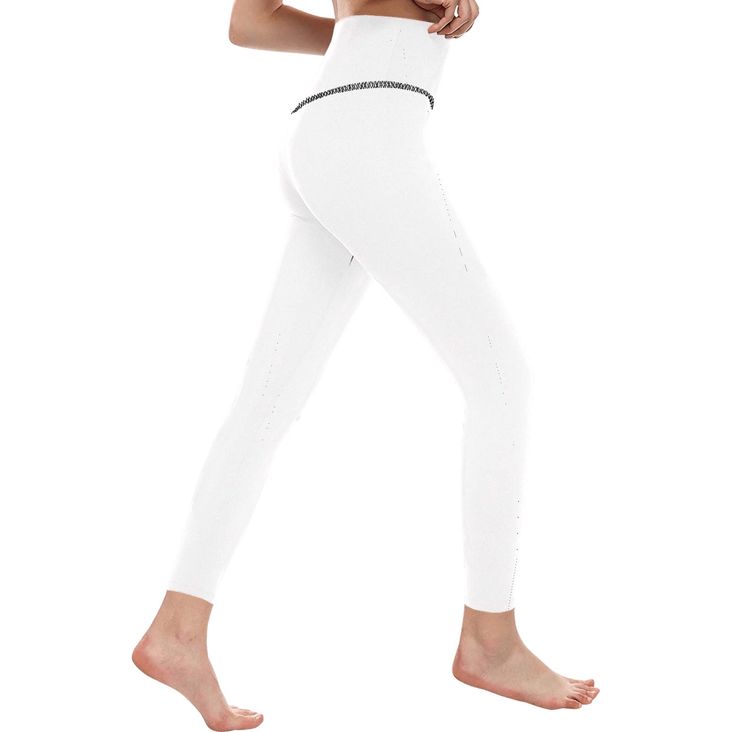 White High-Waisted Leggings