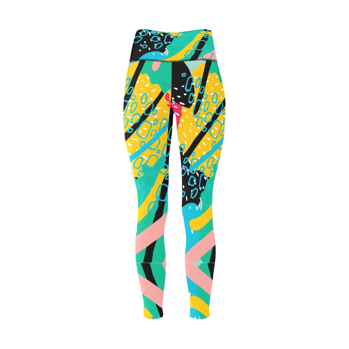 Colorful Water High-Waisted Leggings