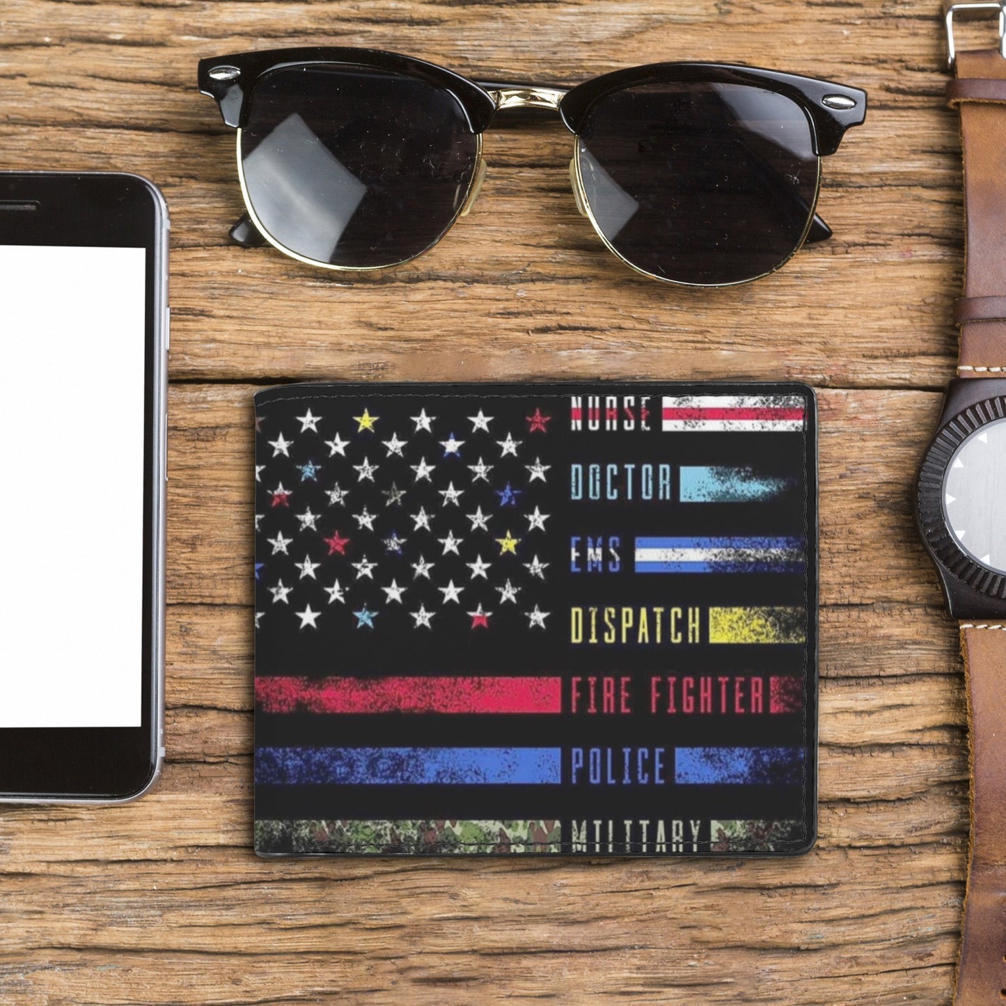 First Responders Unisex Bifold Wallet with Multi Slots