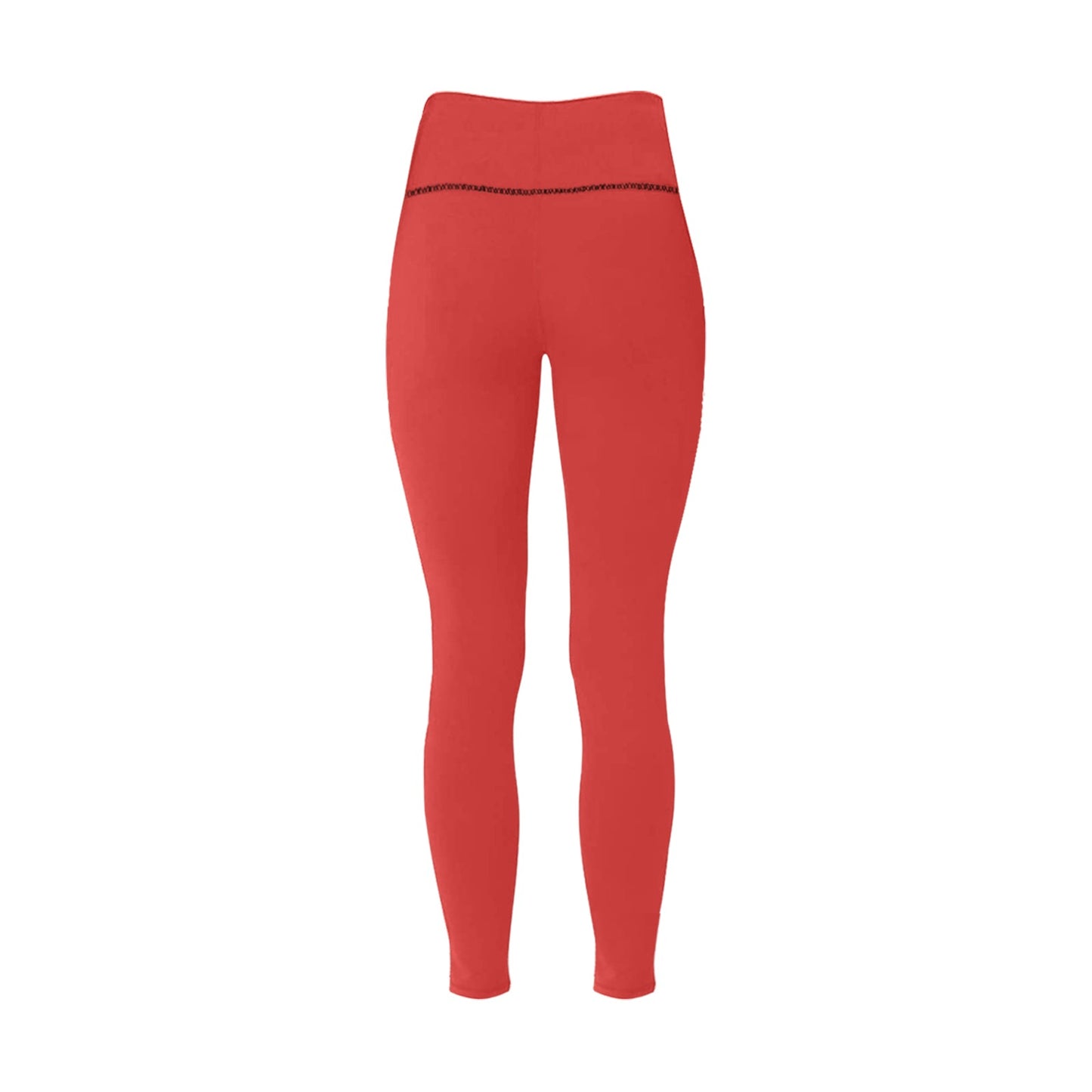 Red High-Waisted Leggings