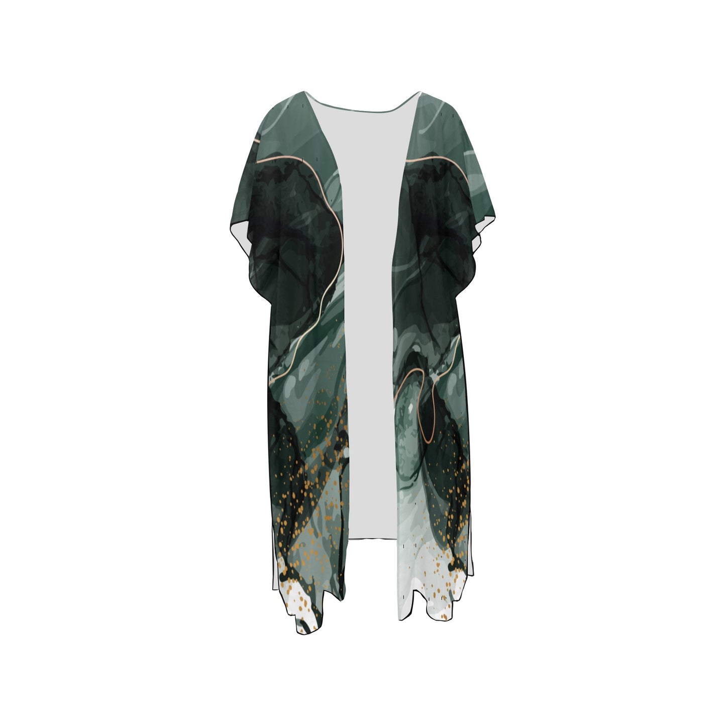 Green Marble Chiffon Cover Ups
