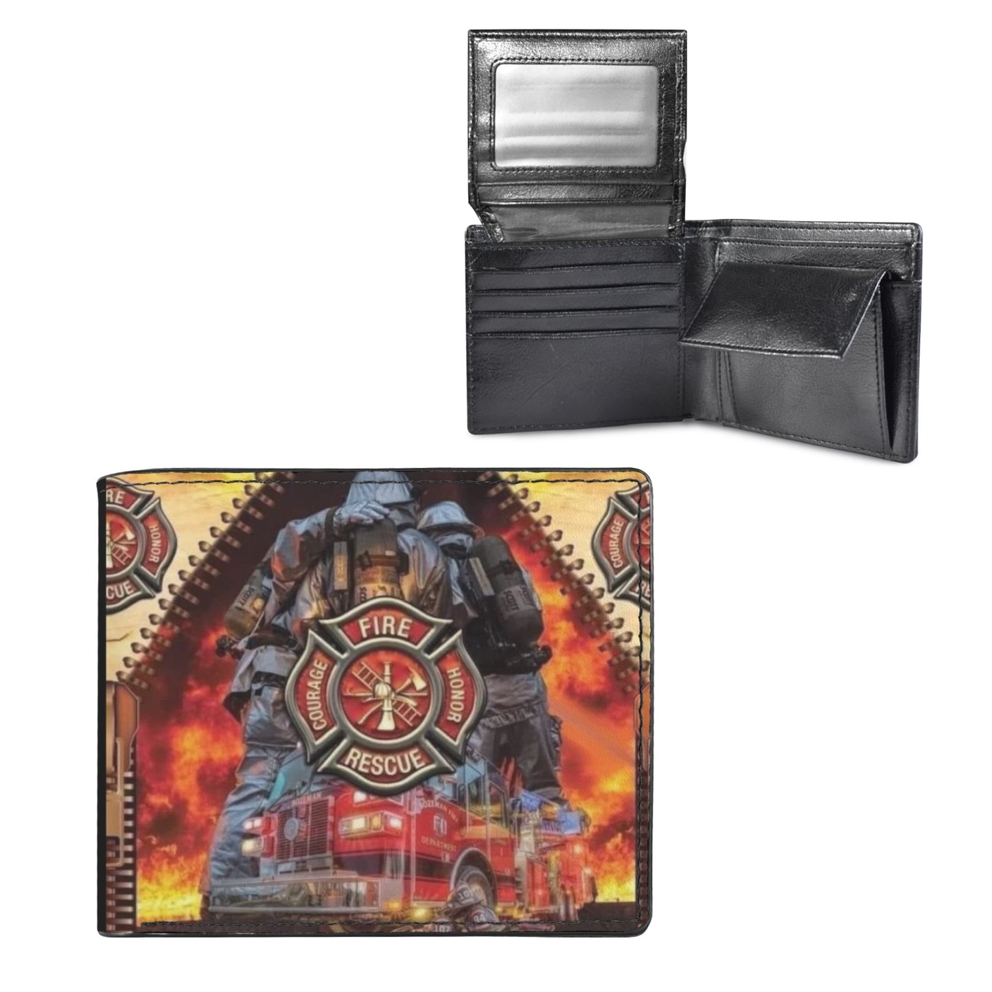 Fire Rescue Unisex Bifold Wallet with Multi Slots