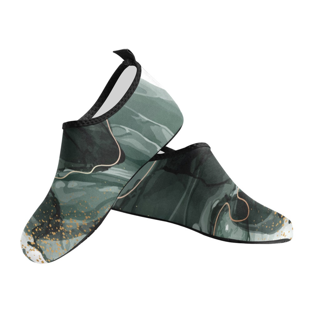 Green Marble Kids' Slip-On Water Shoes