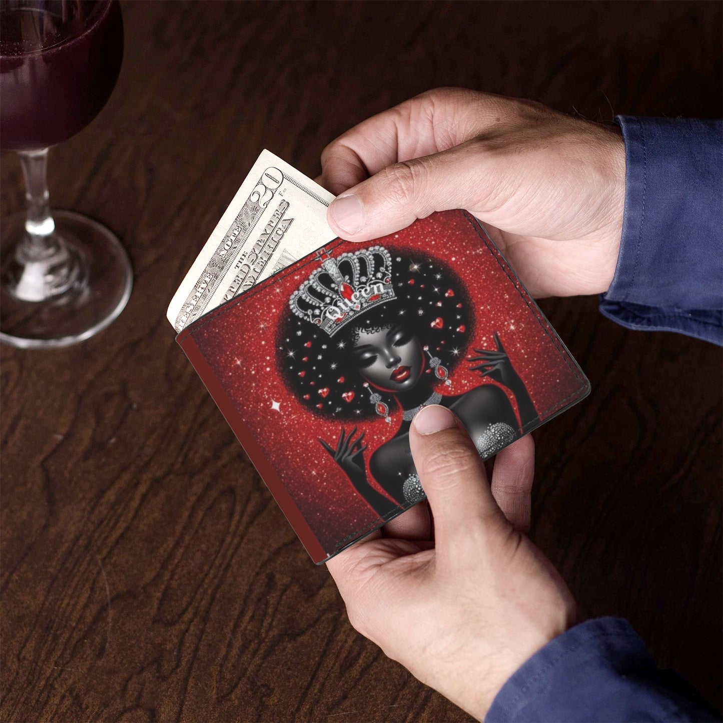 Red Queen Diva Bifold Wallet with Multi Slots