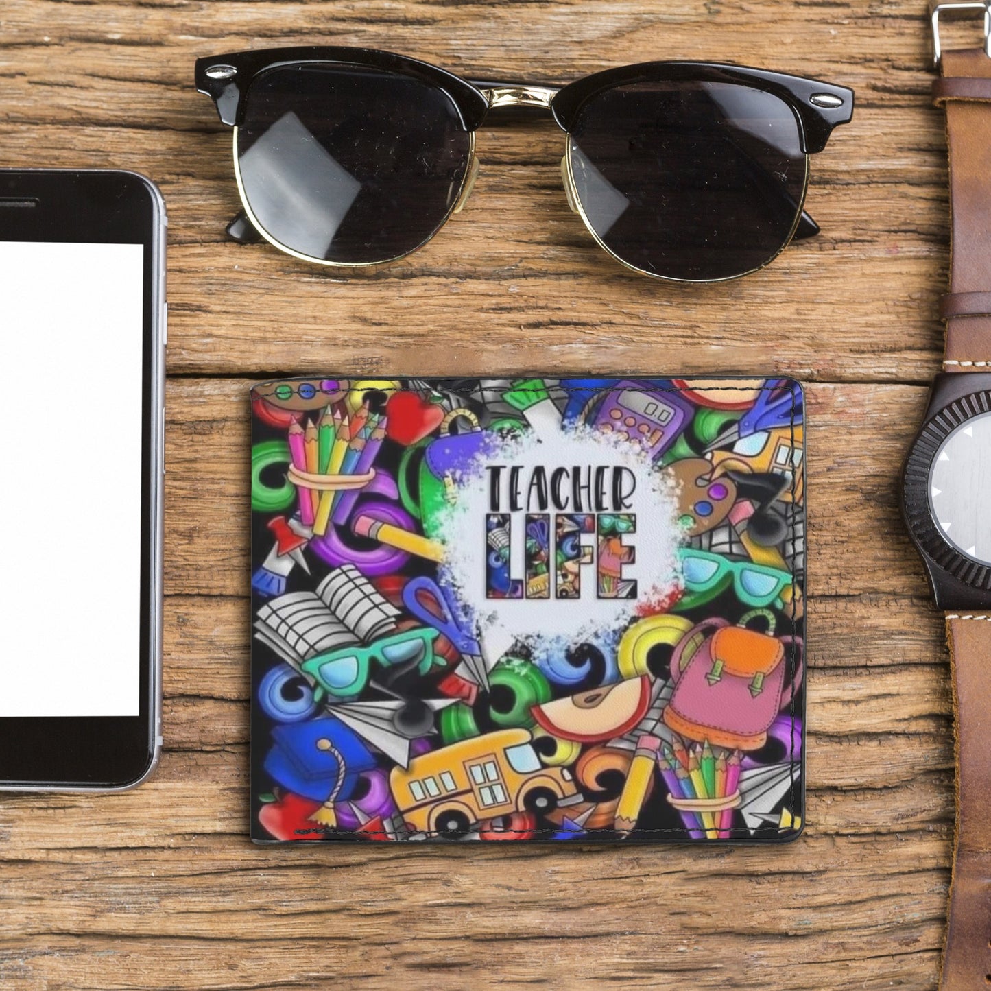 Teacher Life Unisex Bifold Wallet with Multi Slots